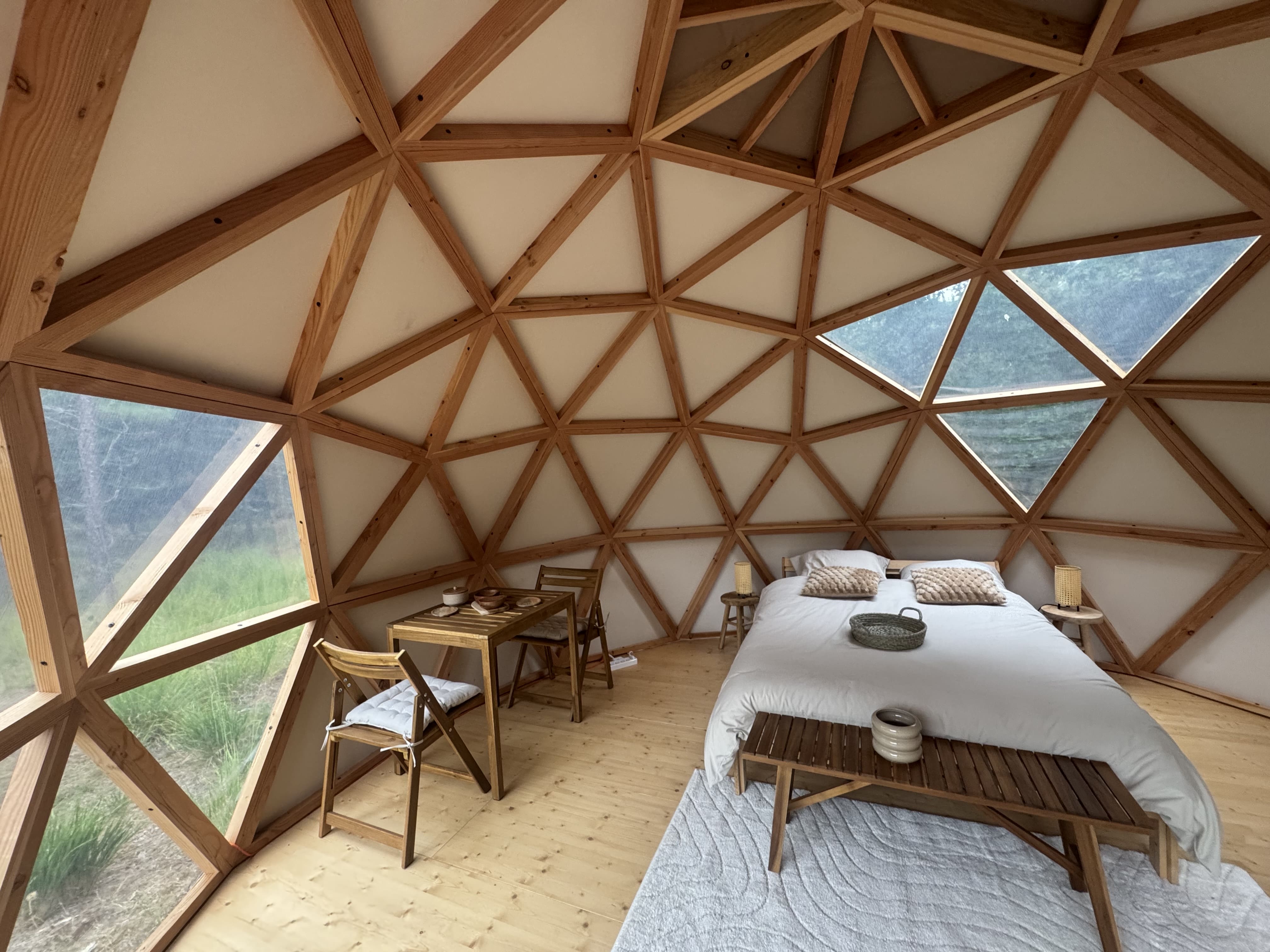 Dôme d'Amagui — Dôme géodésique au cœur de la forêt Landaise à Mérignac — espace de vie