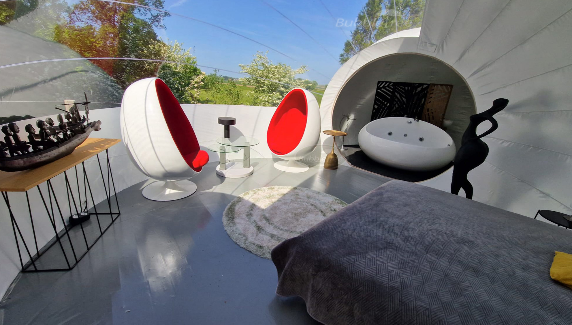 Bulle Yin Yang — Séjour balnéo à Drincham (Nord) à Drincham — vue depuis la terrasse