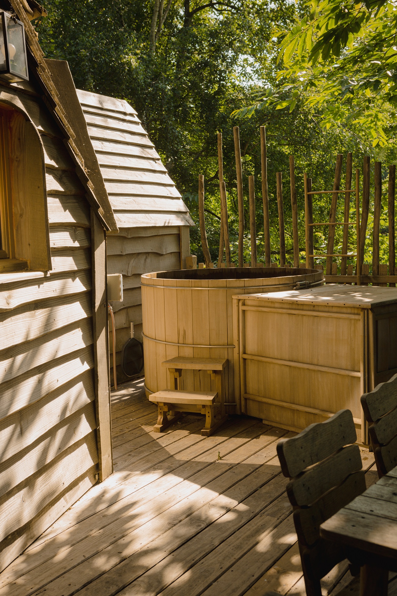 Cabane Spa Aventure : une immersion dans les arbres en Picardie à Raray — vue intérieure