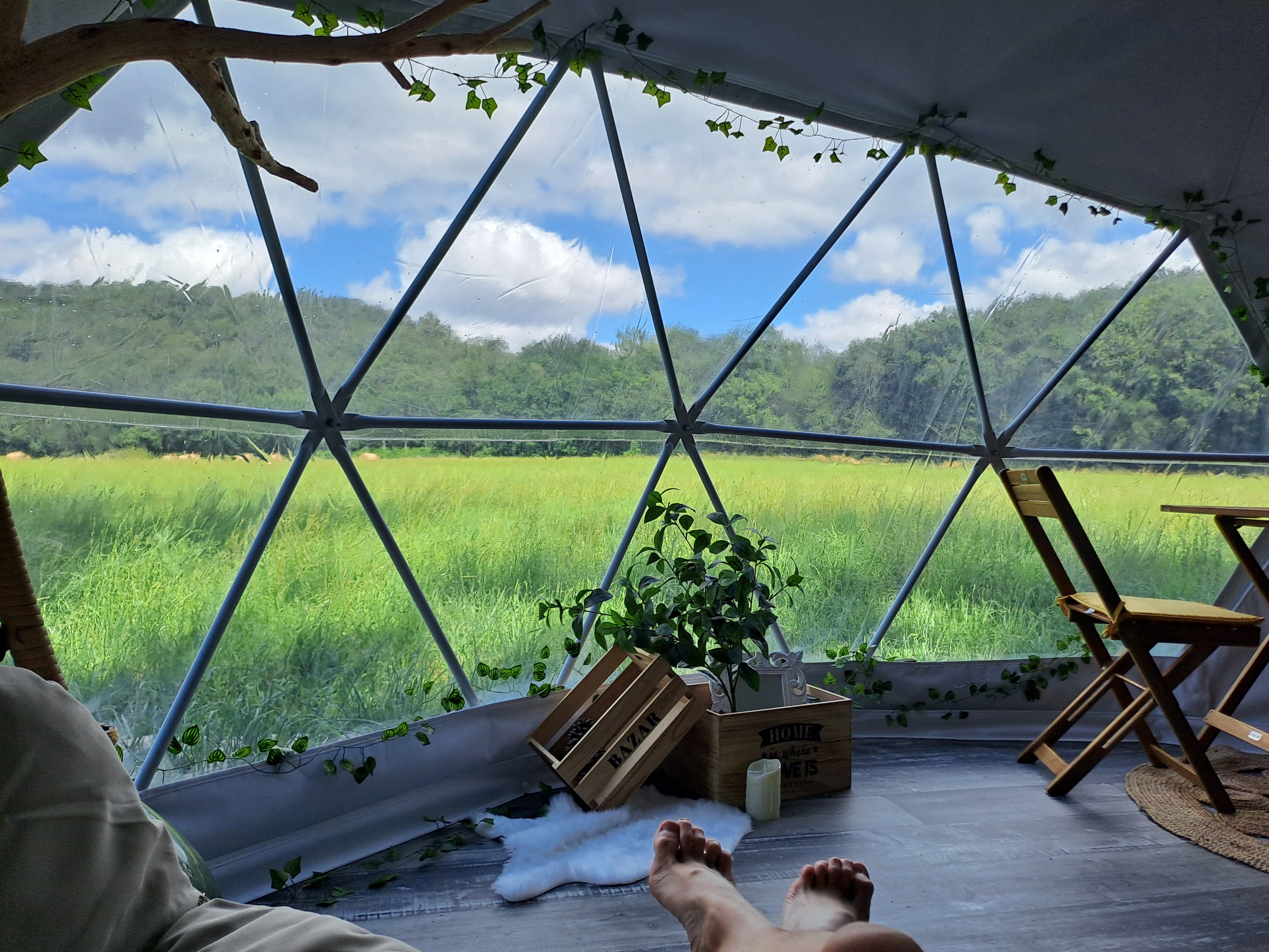 L'Ephémère : un dôme enchanteur en Midi-Pyrénées à Lescure D Albi — chambre