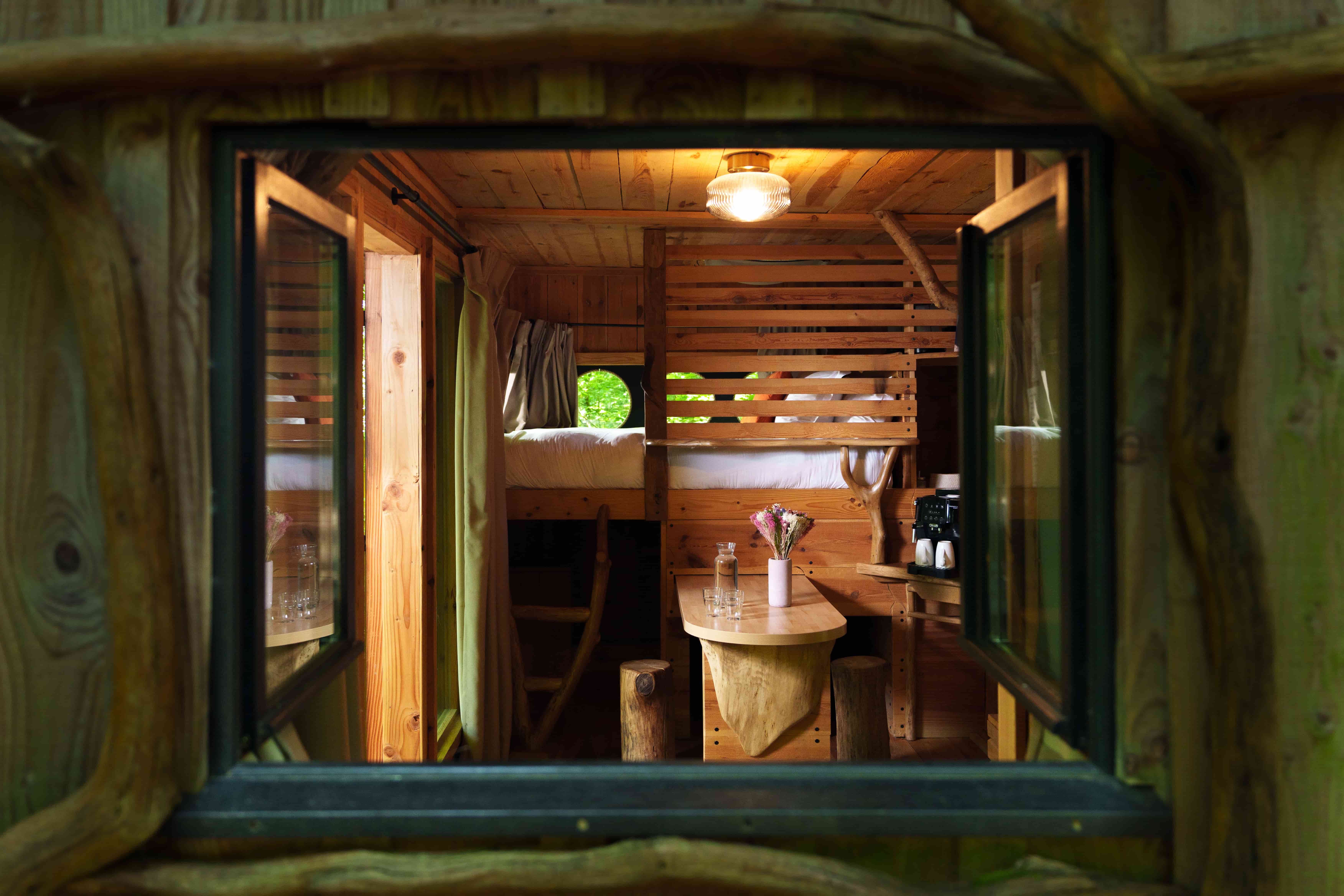 Cabane Spa Indigo : une escapade enchantée en Picardie à St-Léger-Aux-Bois — vue depuis la terrasse