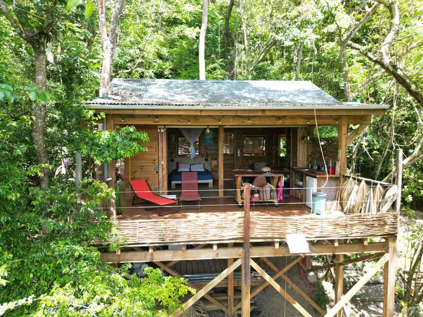 Ti Kabane Kaz Zion — Cabane dans les arbres avec vue mer en Guadeloupe