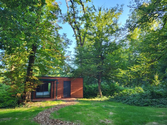 Les Lodges de Vaugrigneuse — Cabane avec spa à Vaugrigneuse à Vaugrigneuse — cuisine