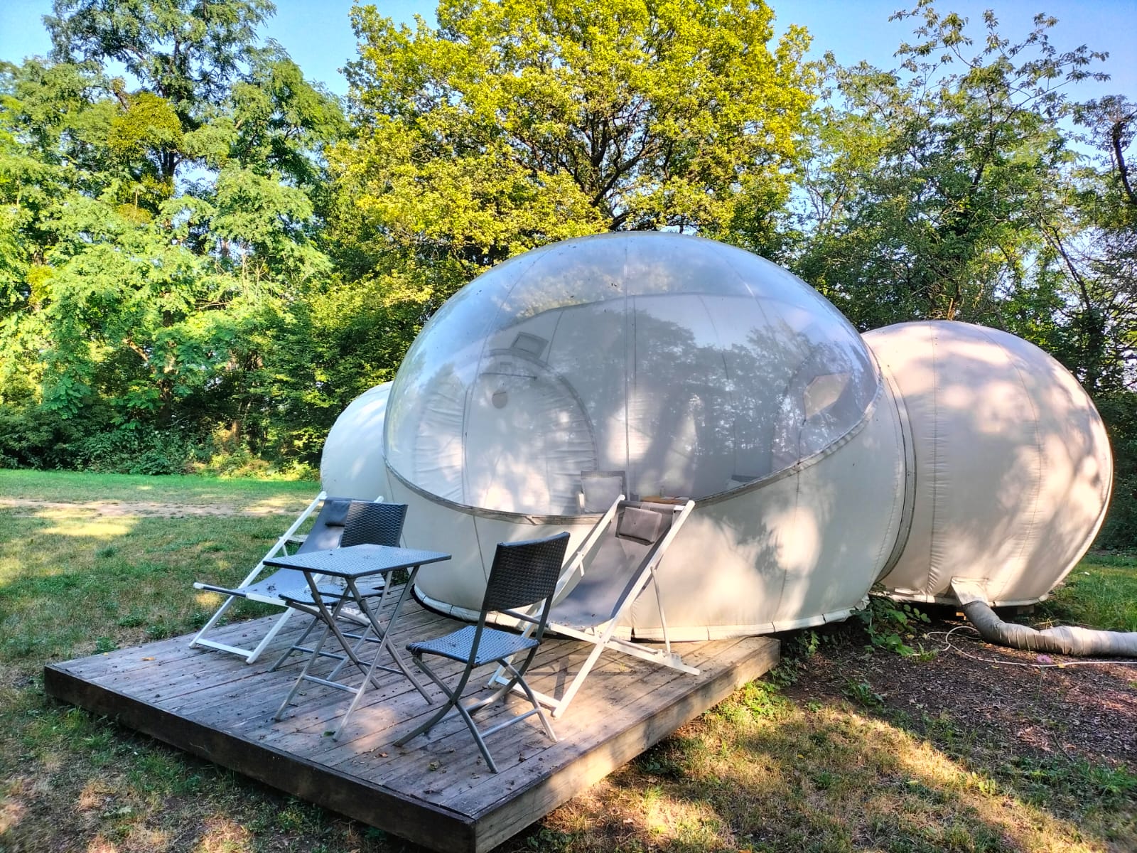 Bubble Star : une bulle d'évasion en Pays de la Loire à La Baconnière — vue intérieure