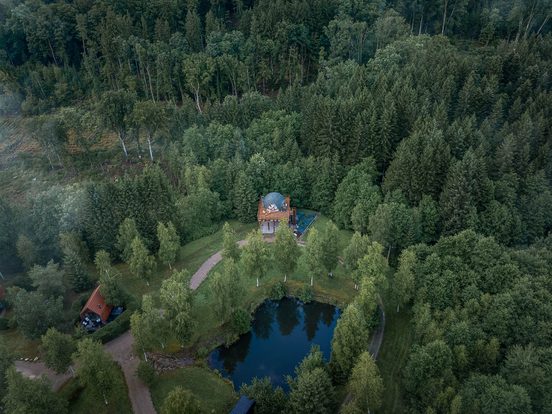 DÔME SWEET DÔME & Spa — Dôme avec spa à 7m en Vosges à Les Forges — chambre