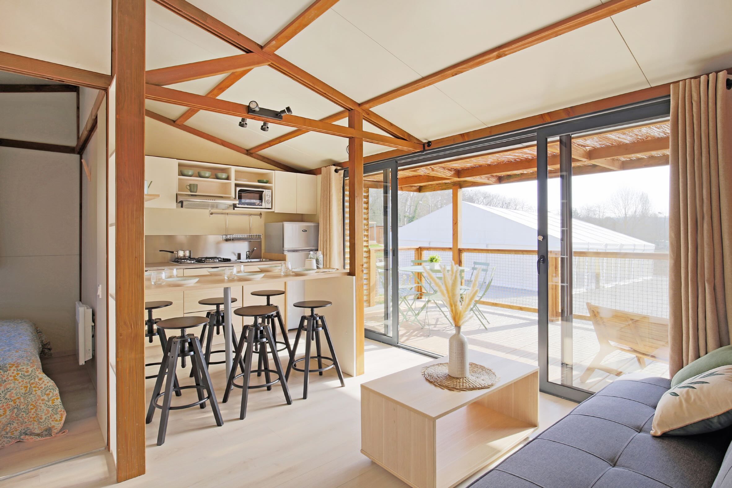 Cabane Portland : un refuge enchanteur en Rhône-Alpes à Lablachere — cuisine