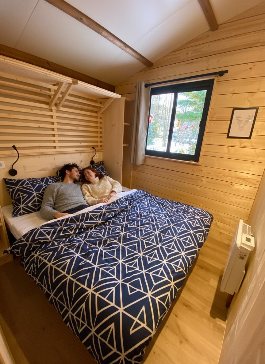 Un chalet nature avec spa privatif pour une évasion sensorielle à Anould — salle de bain