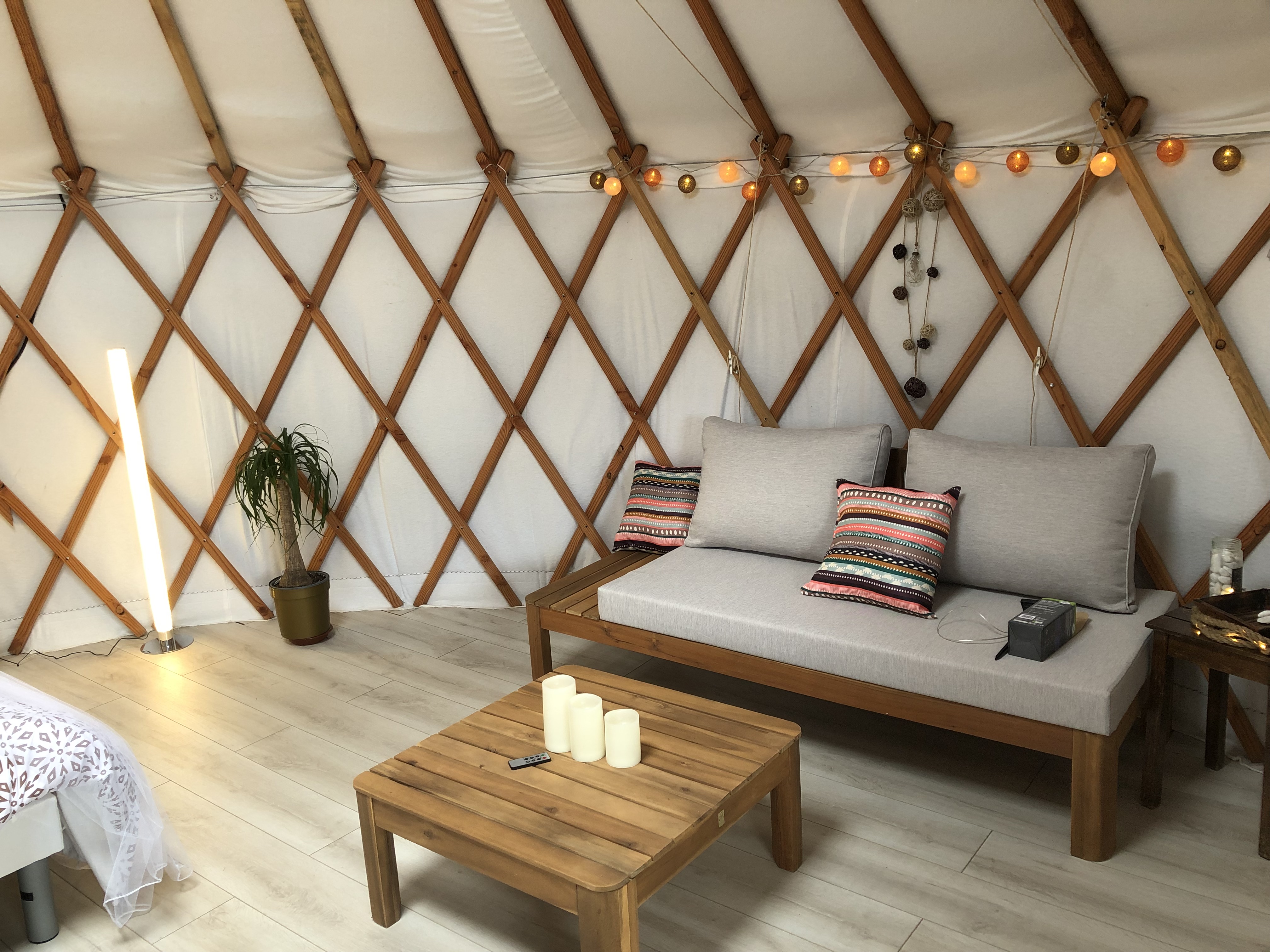 Évasion dans une yourte climatisée en Aquitaine à Grignols — salle de bain