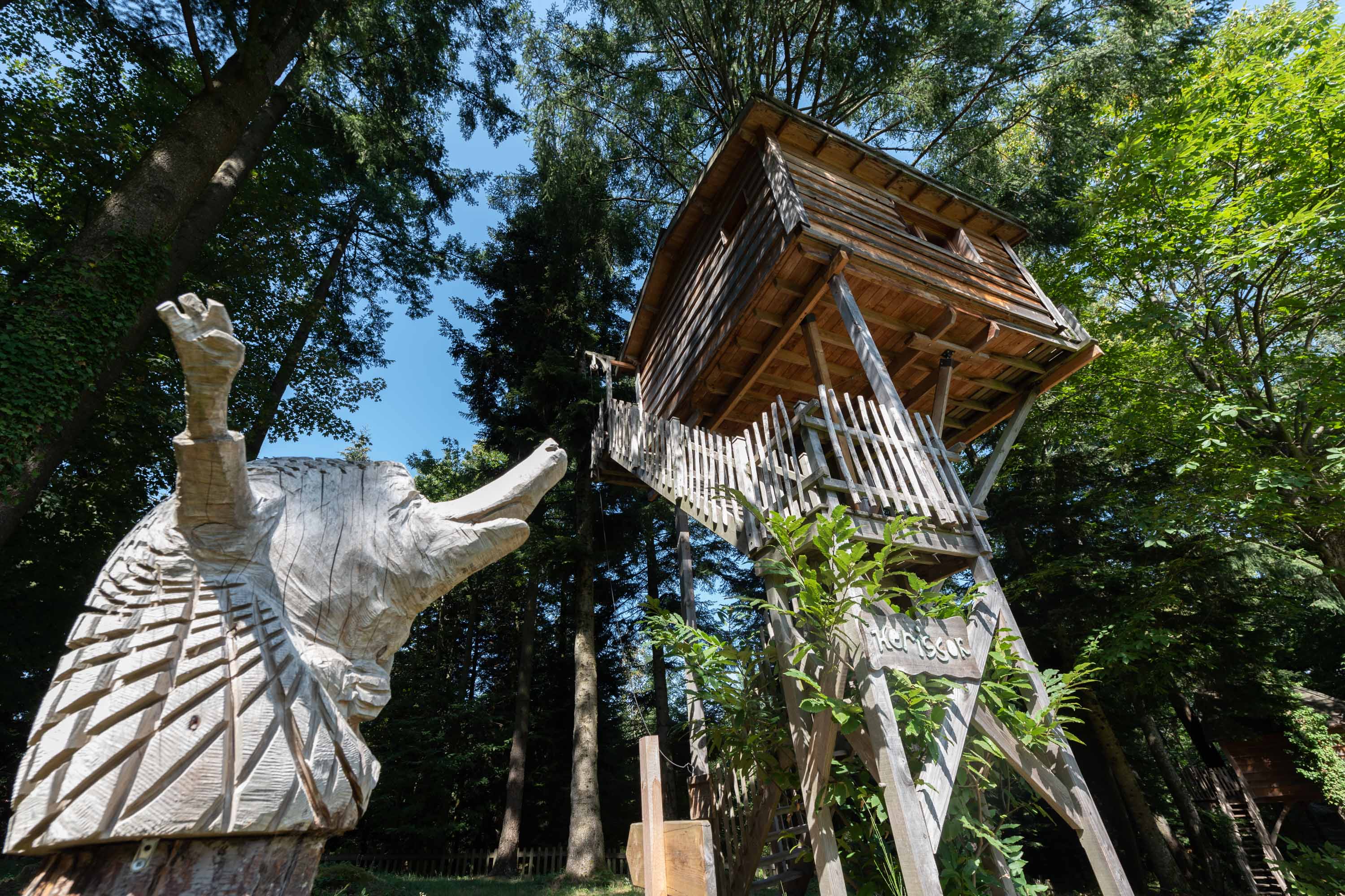 Cabane Renard : une expérience suspendue dans les arbres à Saint-Julien-Labrousse — détail architectural