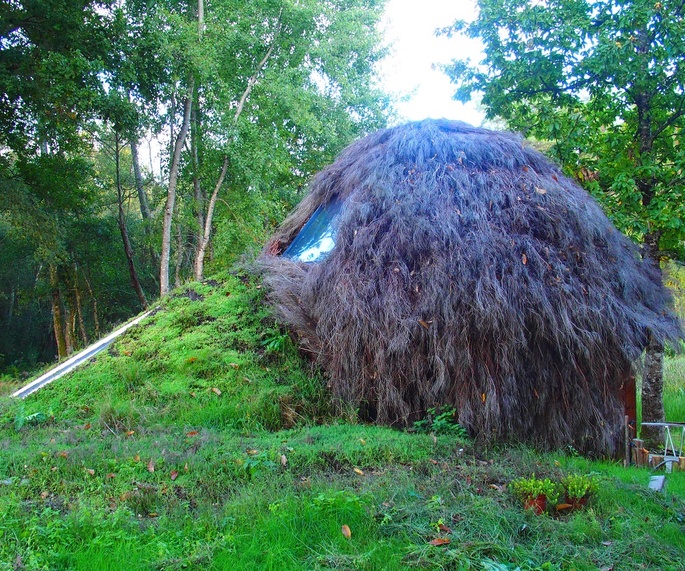 Le Cul de Loup : une cabane végétalisée au cœur de la nature à Vouzon — salle de bain