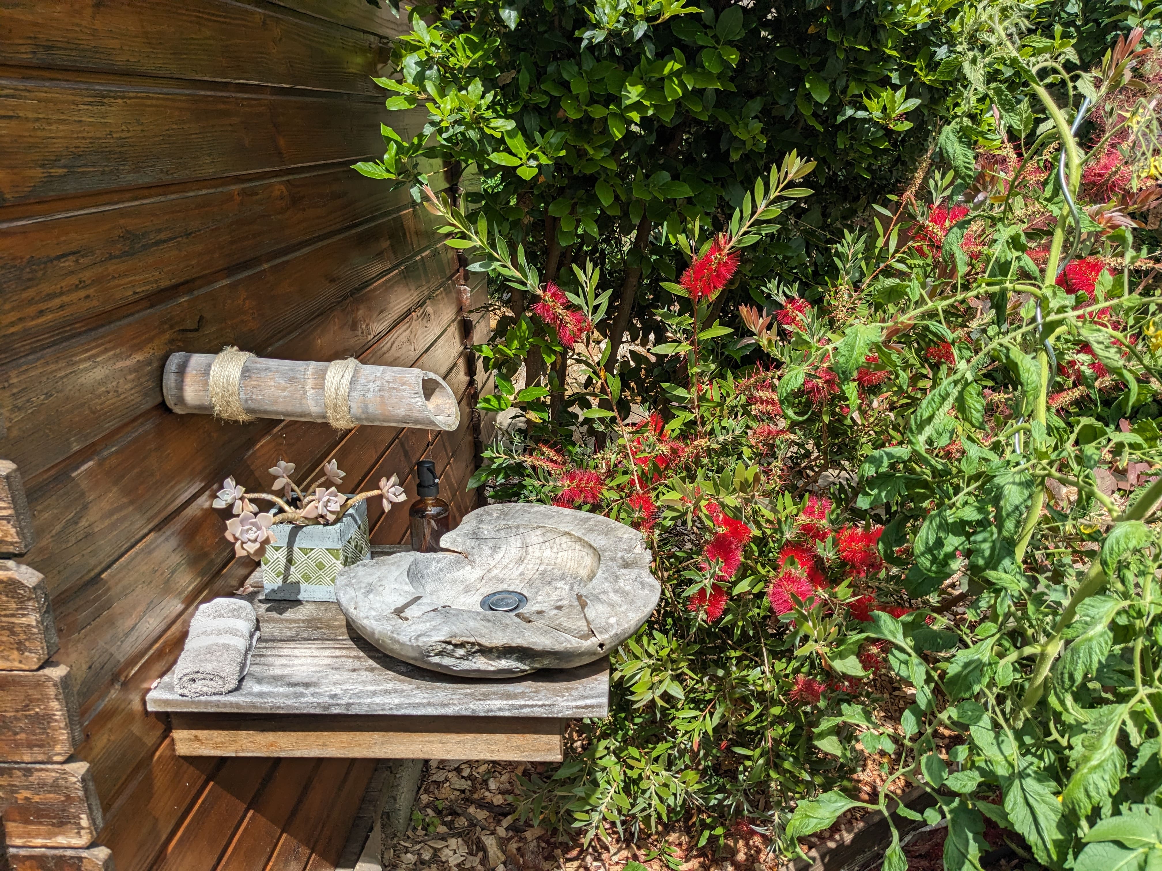 Le Terrier Spa du Hobbit : une évasion enchantée à Brissac Loire Aubance — vue depuis la terrasse