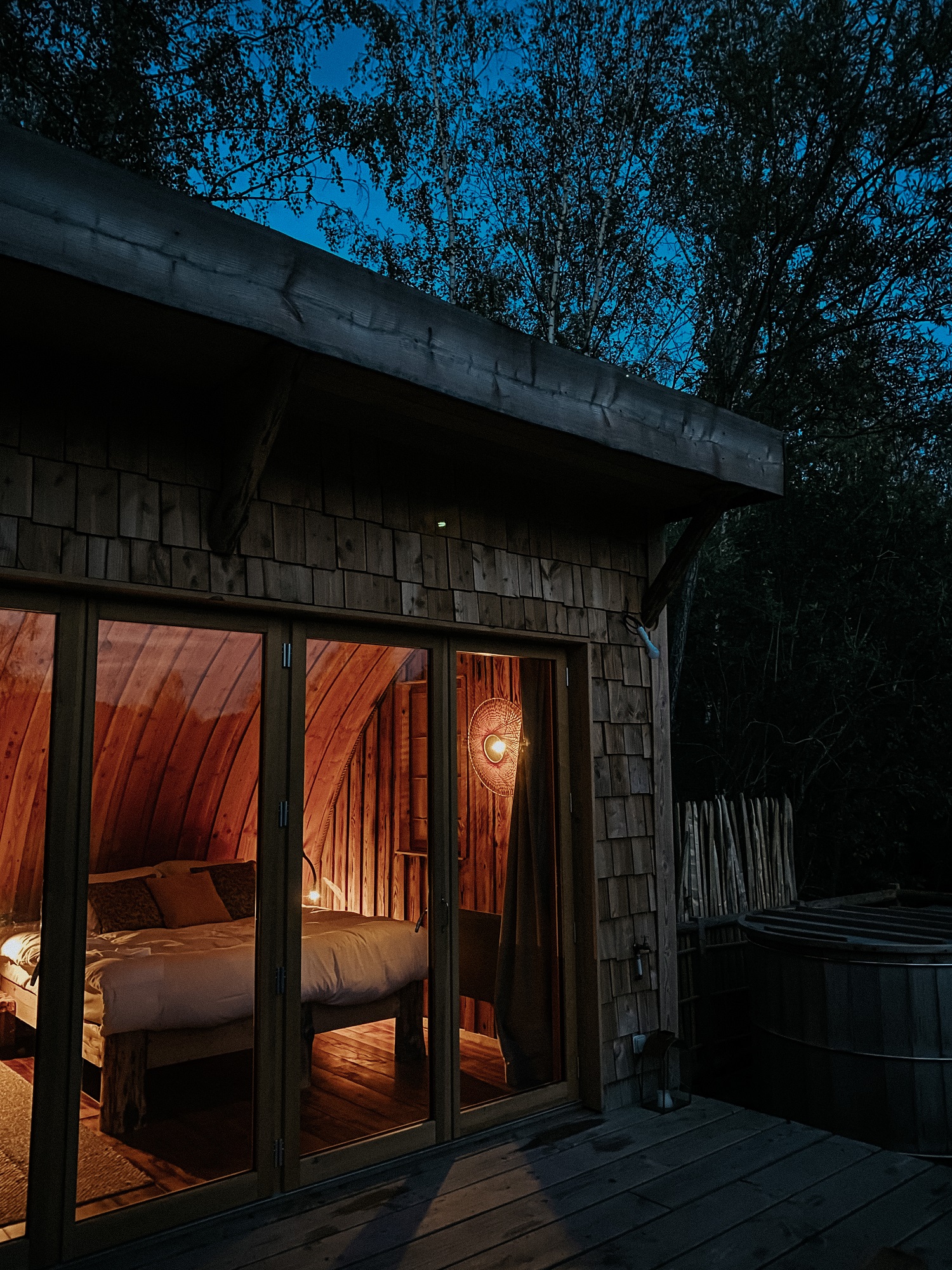 Cabane Spa Halte Sauvage : une immersion en Picardie à St-Léger-Aux-Bois — vue depuis la terrasse