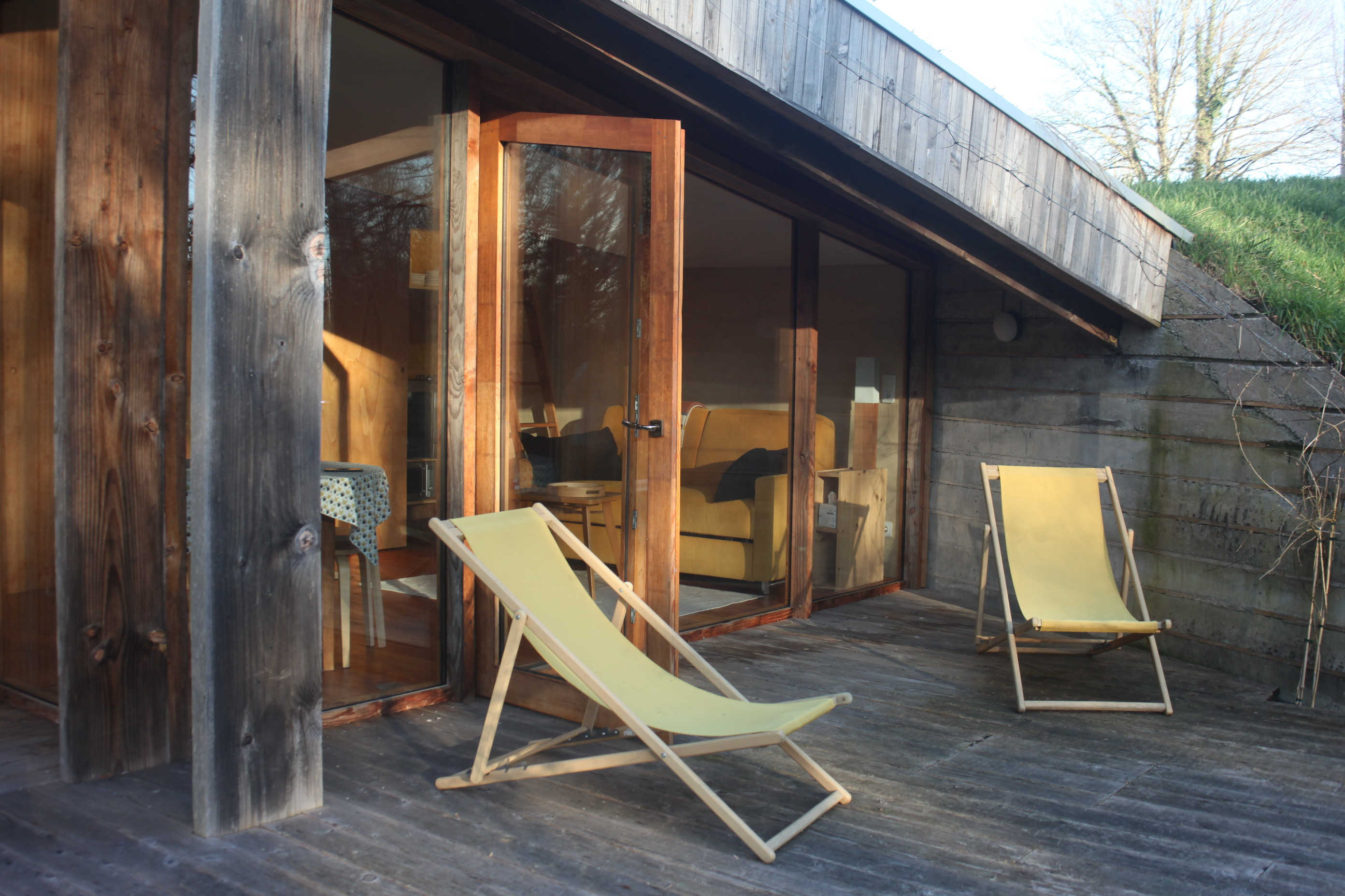La cabane jaune — Cabane végétalisée avec spa à Haute-Vienne à Nieul — espace de vie