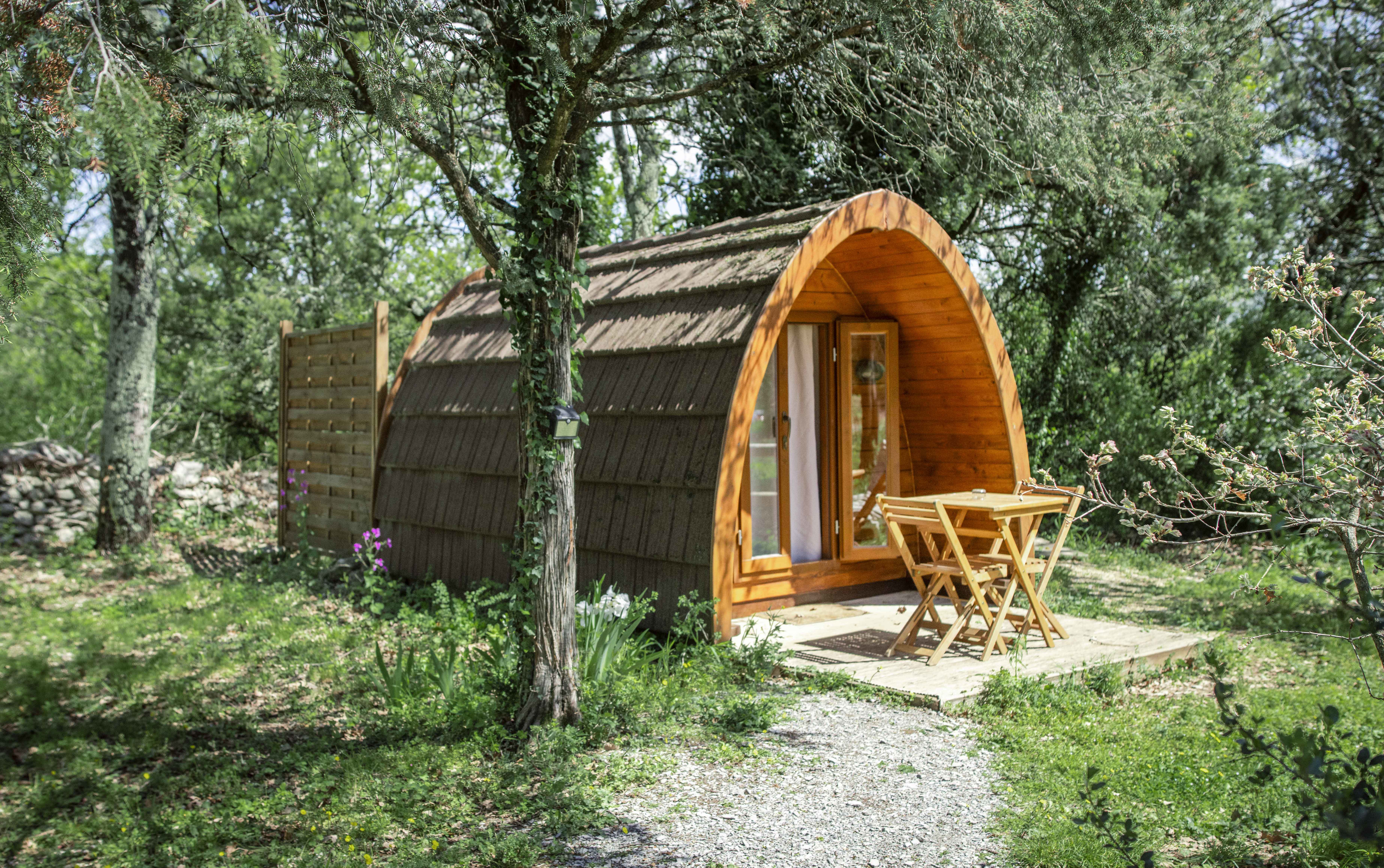 Séjournez dans un pod enchanteur en Rhône-Alpes à Vogüé — salle de bain