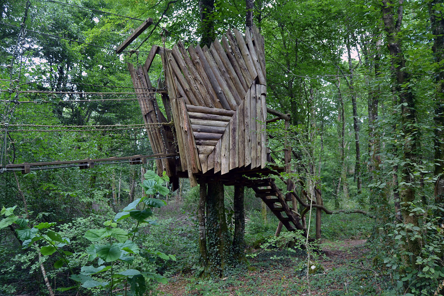 Cabane Tad Goz : une immersion dans les arbres de Franche-Comté à Ranchot — chambre