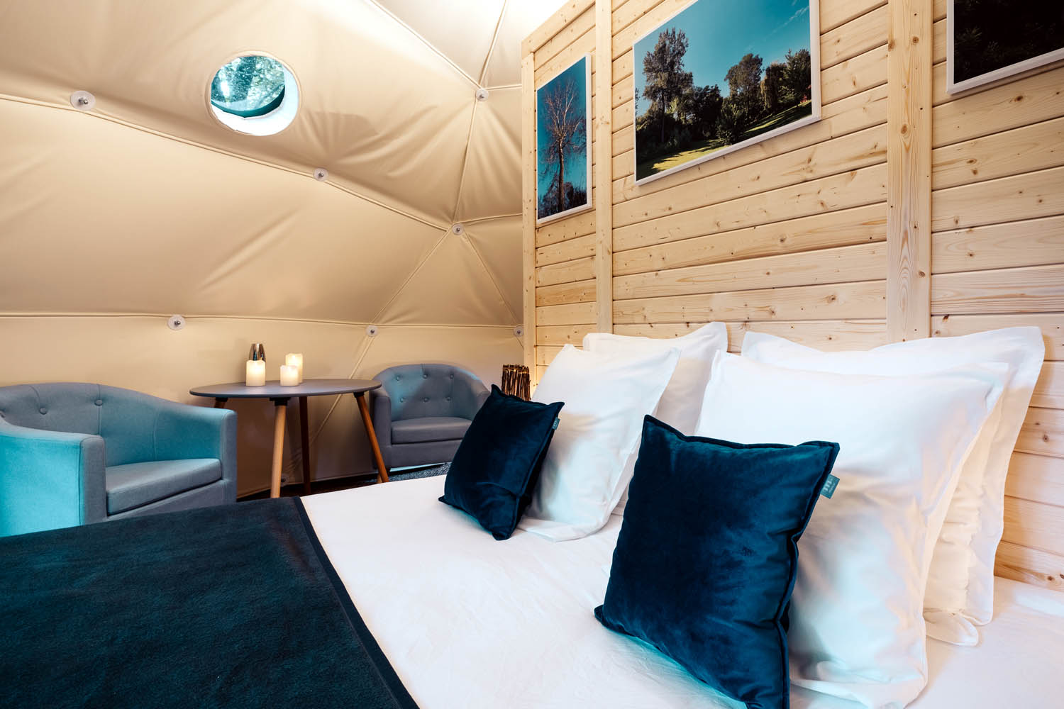 Géode Peuplier Argenté — Dôme avec jacuzzi à La Réole (Gironde) à La Réole — détail architectural