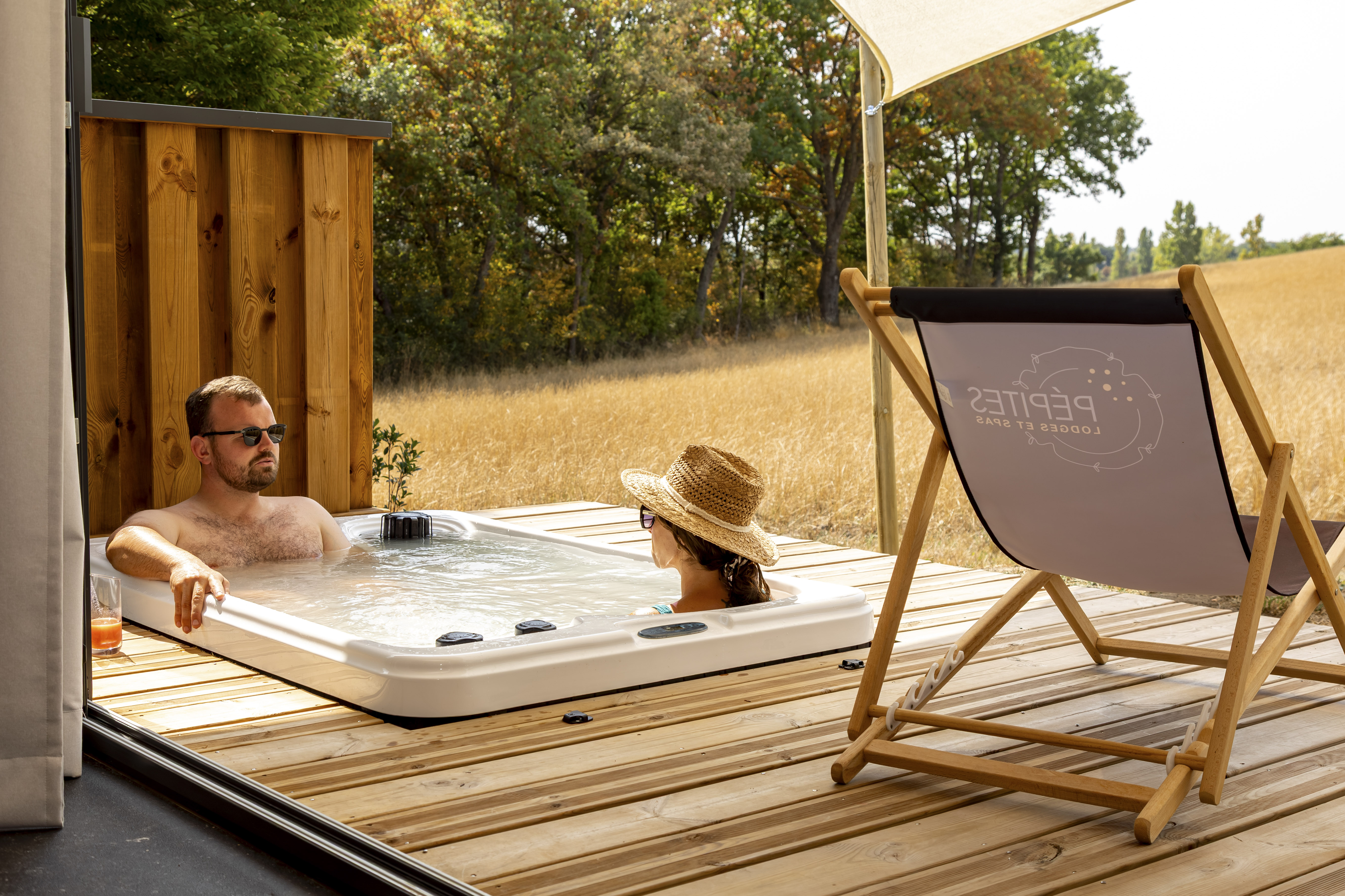 Pépites Lodges et Spas Lodge 1 Pétillant — Ecolodge avec spa à Montluçon à Montluçon — vue intérieure
