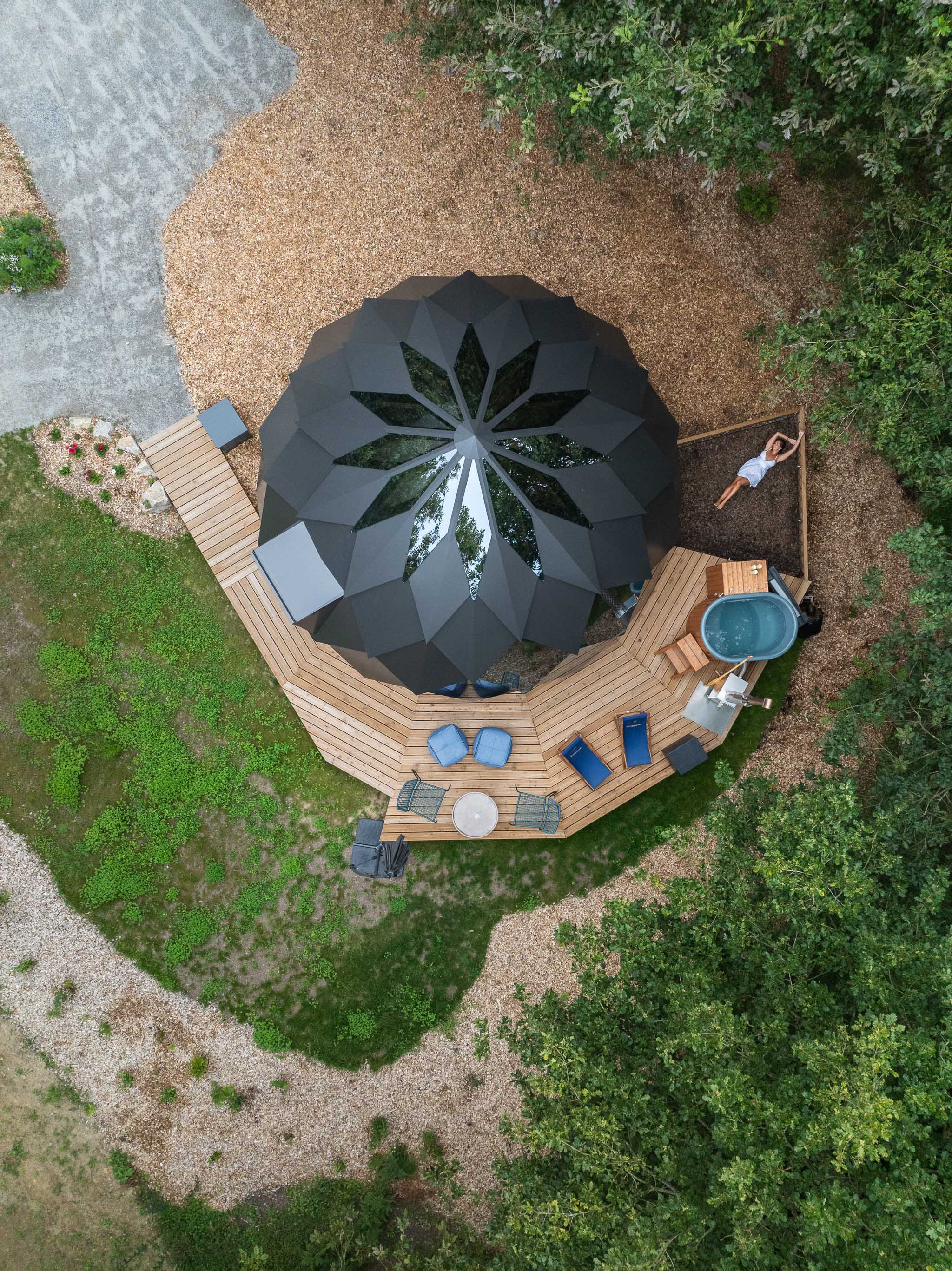 Le zome : Nuit sous les étoiles & spa privatif