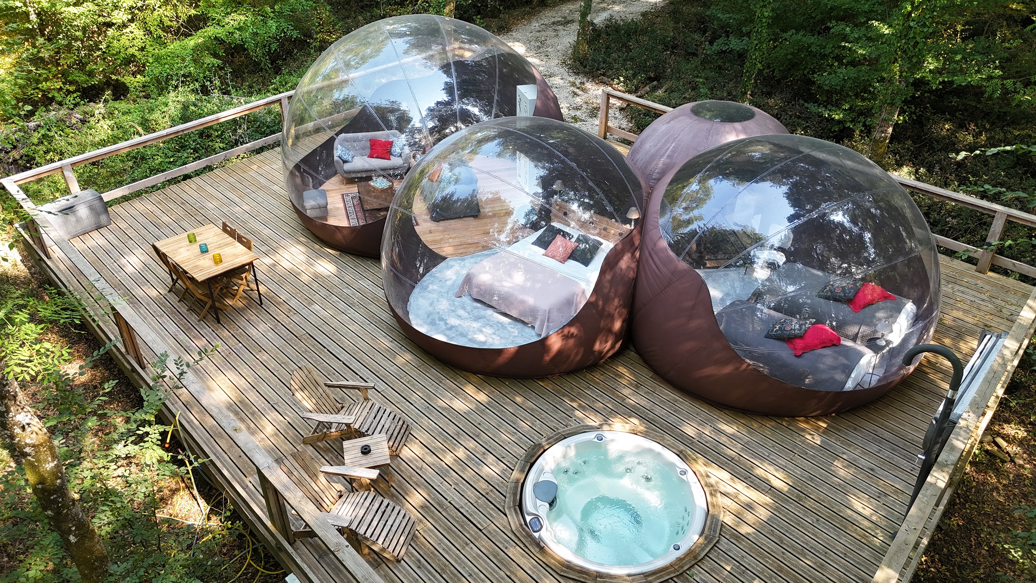 Bulle du bois & Spa privatif — Nuit magique à Espiens en Lot-et-Garonne