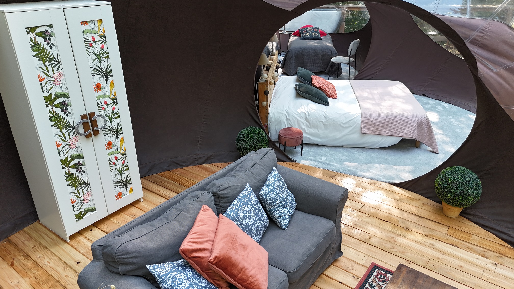 Bulle du bois & Spa privatif — Nuit magique à Espiens en Lot-et-Garonne à Espiens — vue depuis la terrasse