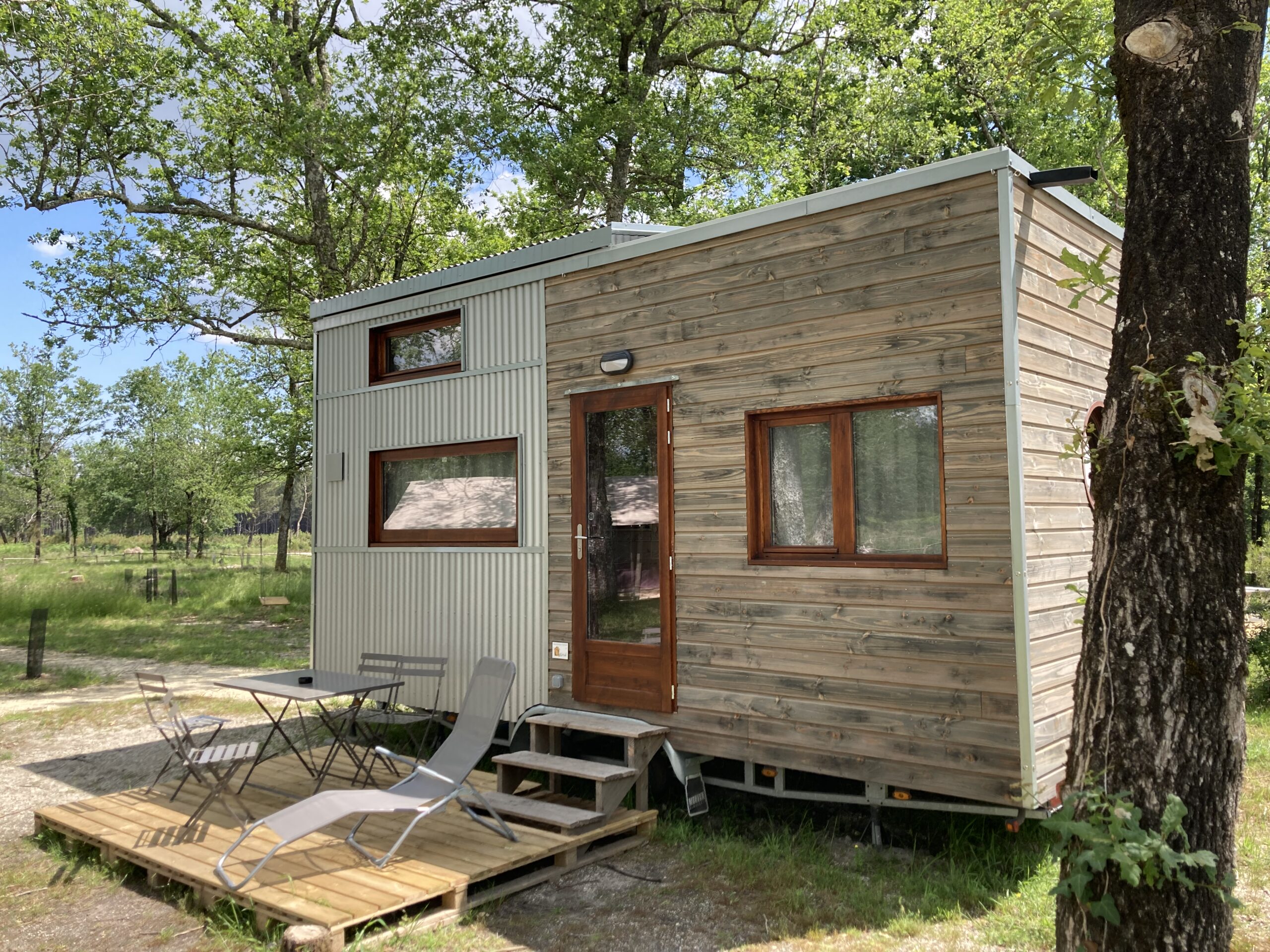 Tiny house Optinid — Nuit étoilée en pleine nature à Gironde à Moulin de Peysoup — salle de bain