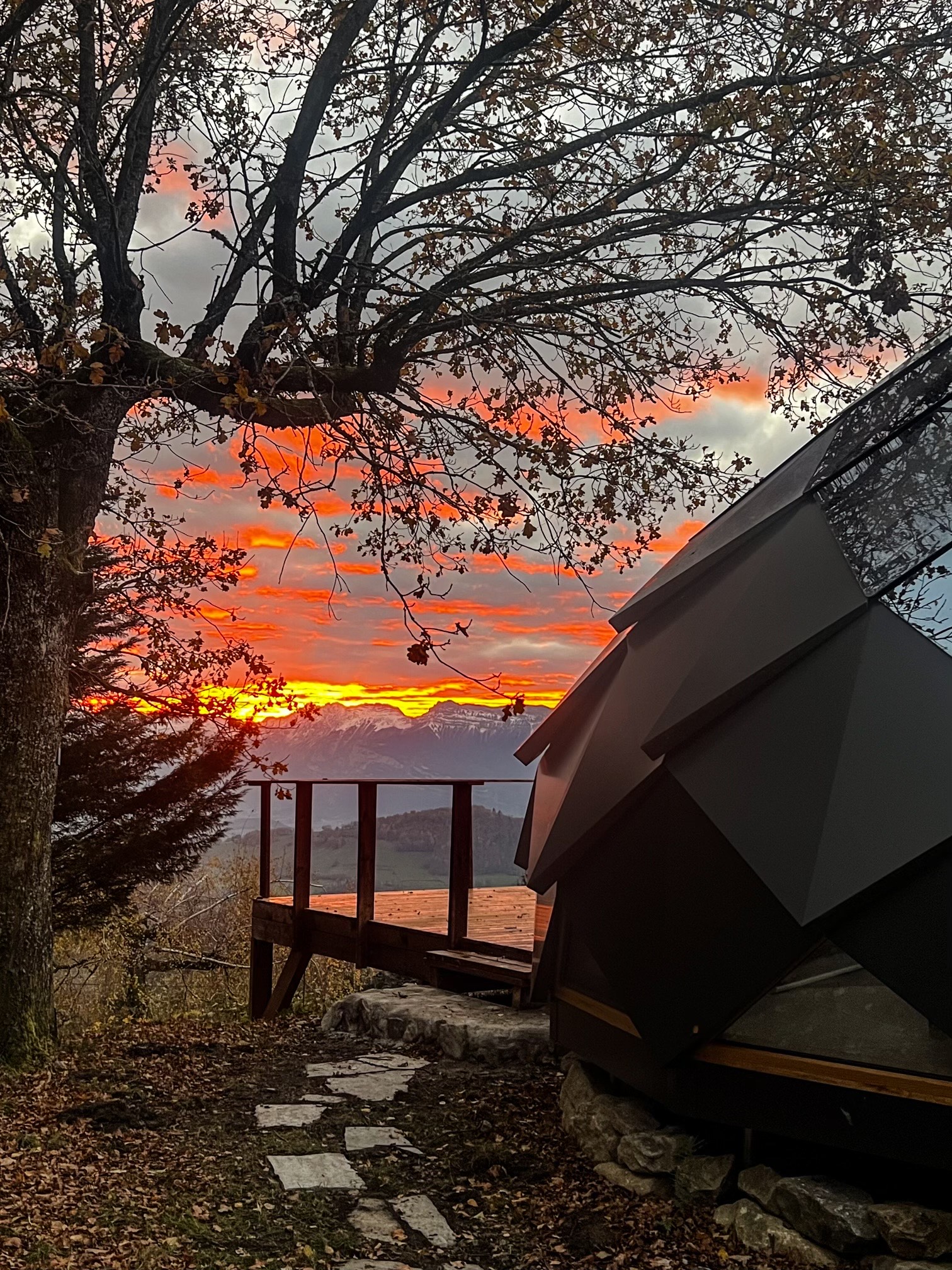 Zome jacuzzi et sauna privatif