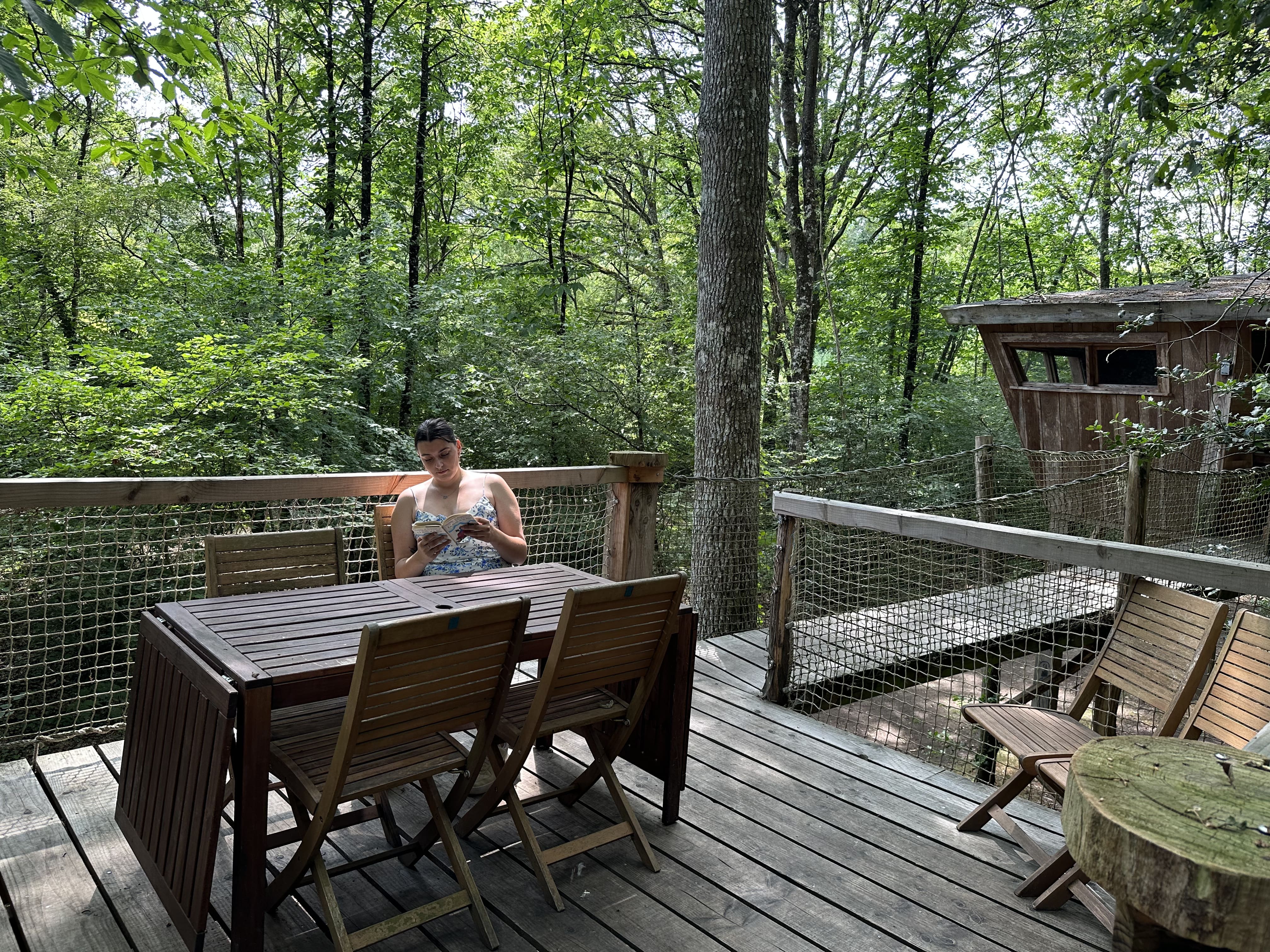 Cabane Mésange — Cabane sur pilotis à 8m en Mayenne à L'Orbière — chambre