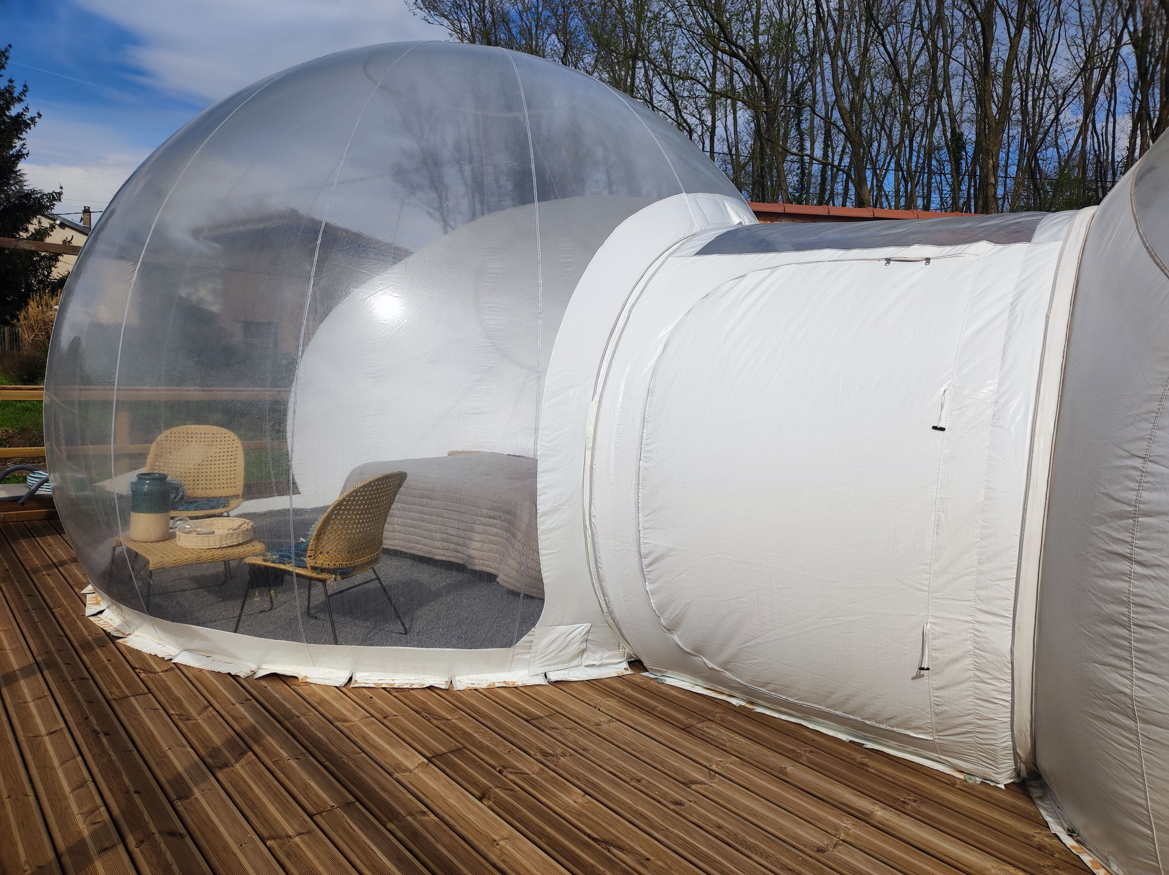 La Bulle SPA Suite : une évasion sensorielle en Rhône-Alpes à Jarcieu — vue depuis la terrasse
