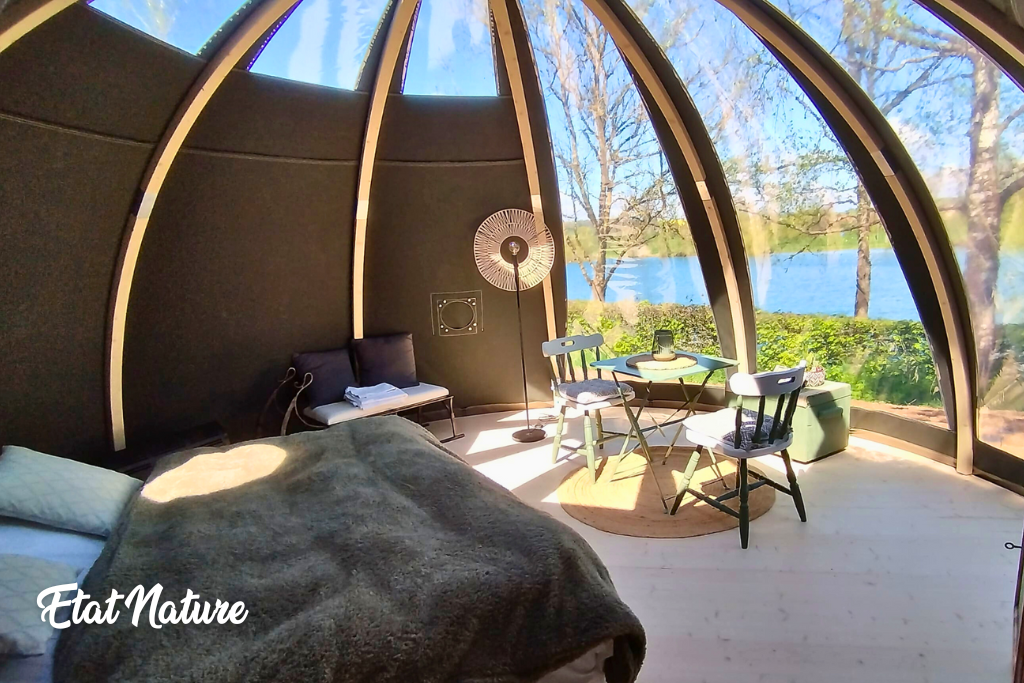 La bulle de l'étang d'Etat Nature — Nuit étoilée en Meurthe-et-Moselle à Nancy — espace de vie