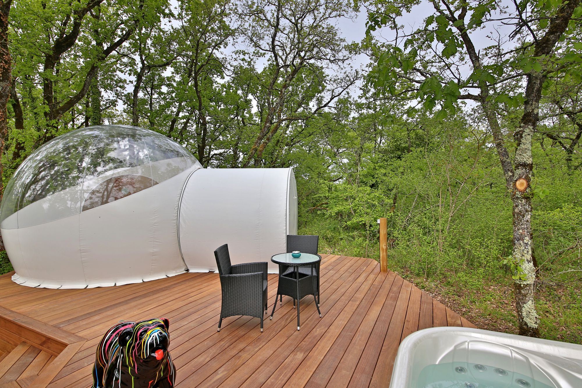 Bull'Cupidon & Spa : une bulle romantique en Midi-Pyrénées à Cahuzac Sur Vère — chambre