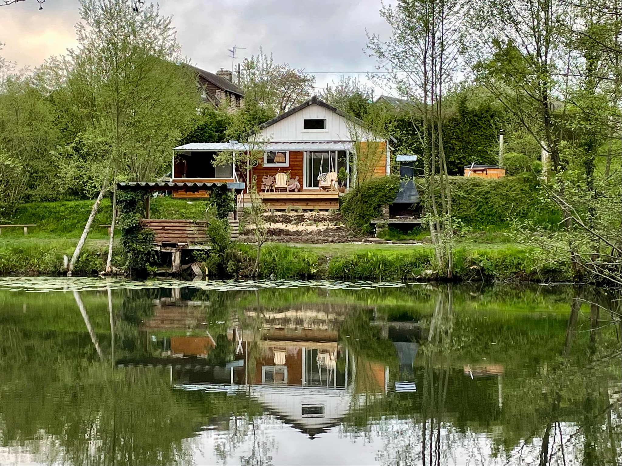 Le Lodge de Saint Jean — Cabane avec spa à Saint Jean (Manche) à Saint-Lô — chambre