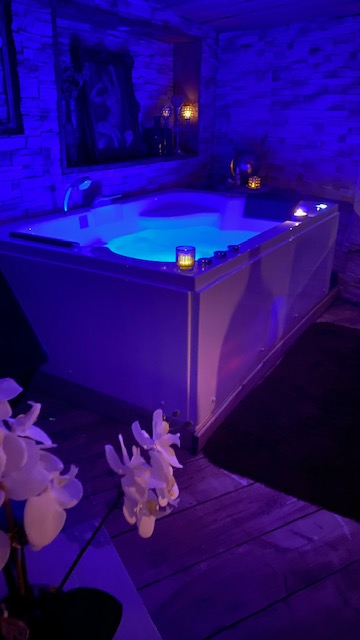 Évasion sensorielle dans une suite avec spa en Provence à Barjols — vue depuis la terrasse