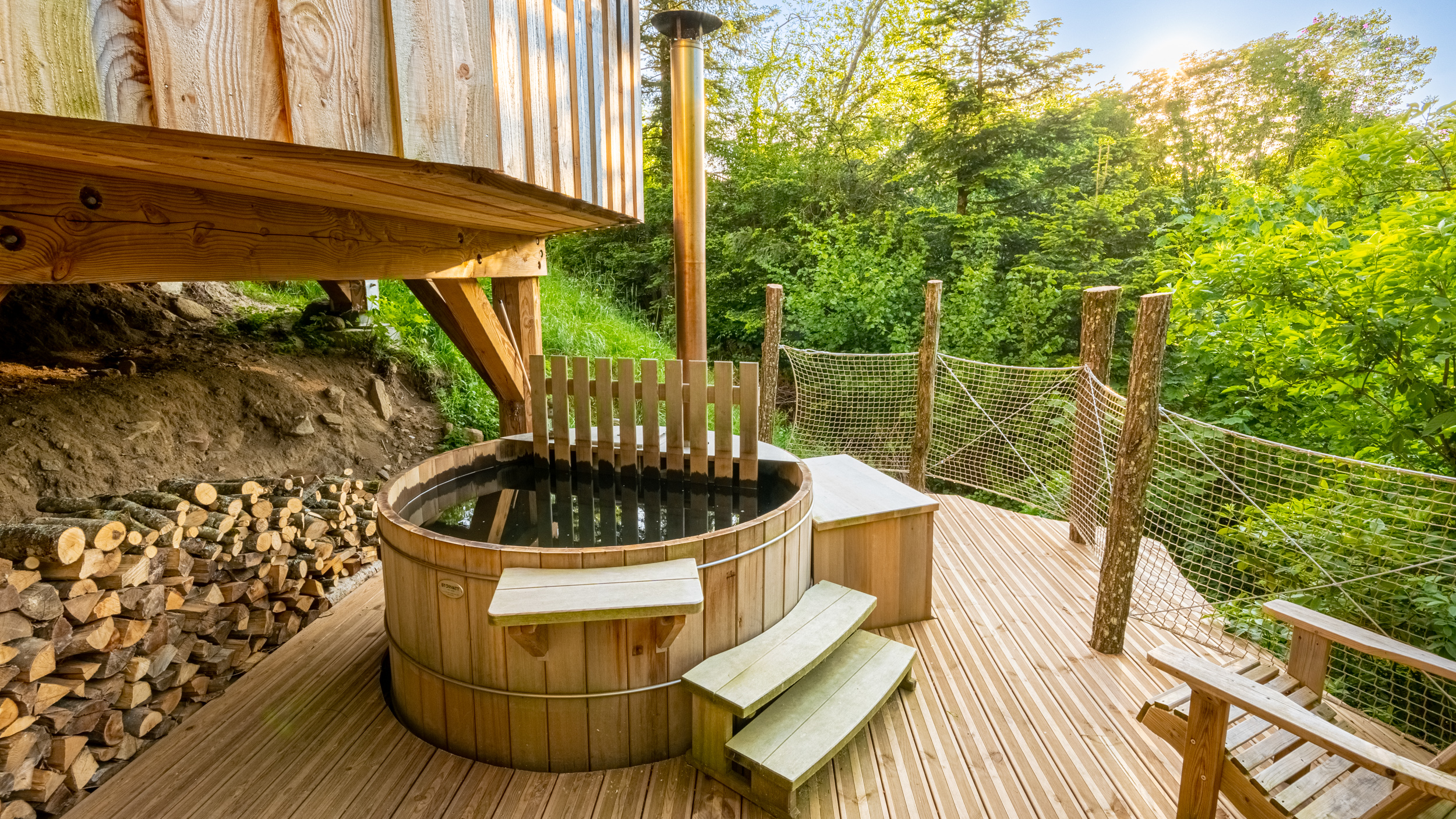 La Cabane Spa Arctique : une évasion perchée en Alsace à Goldbach-Altenbach — salle de bain