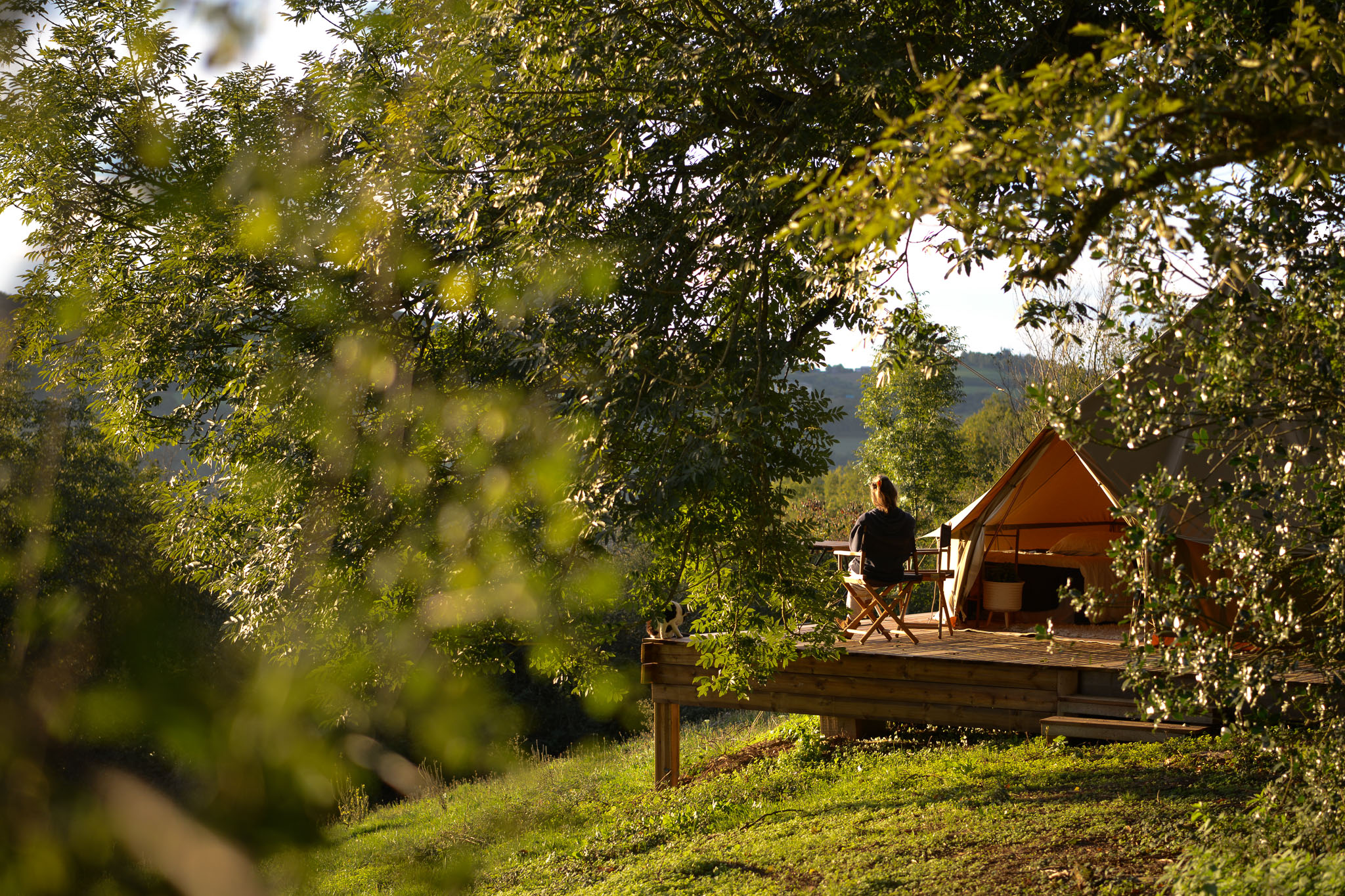 La Tente de Glamping — Tente avec piscine à Puech Long (Tarn) à Albi — espace de vie