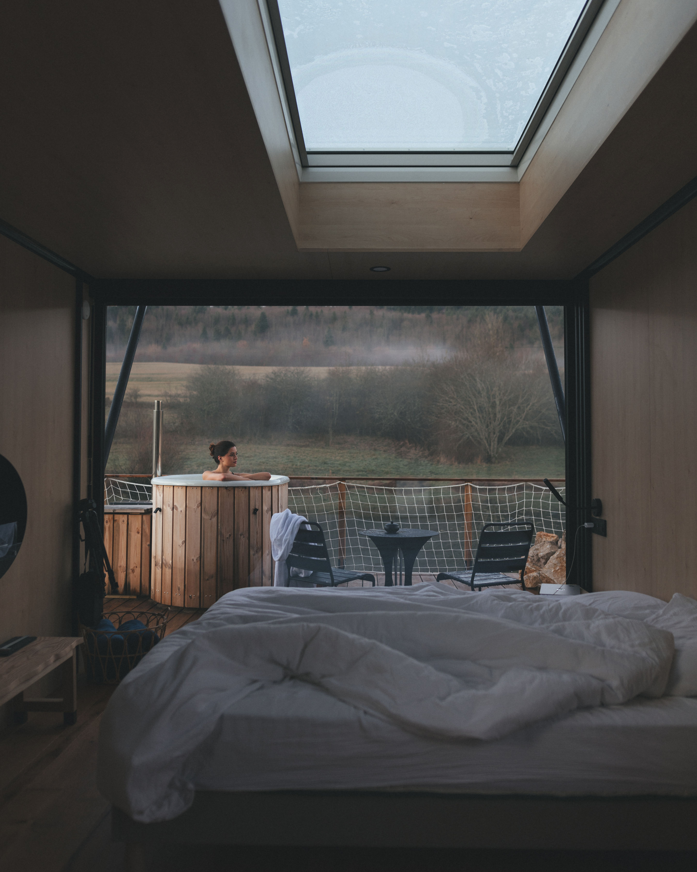 Lodge Duo sur terre avec vue panoramique et spa privatif à Plateau D'hauteville — cuisine
