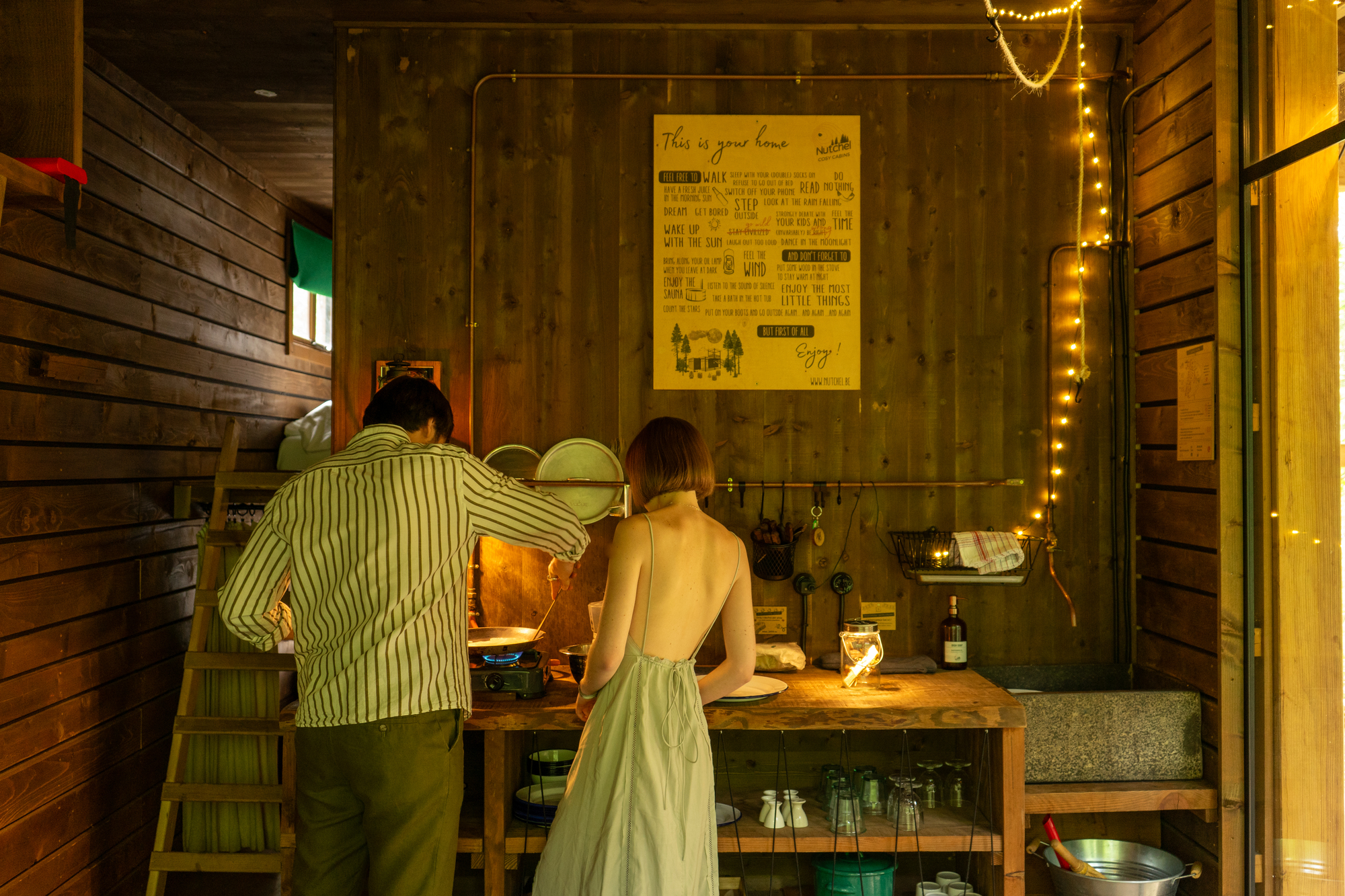 Nutchel Cabane Cosy — Séjour apaisant avec spa à Bas-Rhin à Obernai — cuisine
