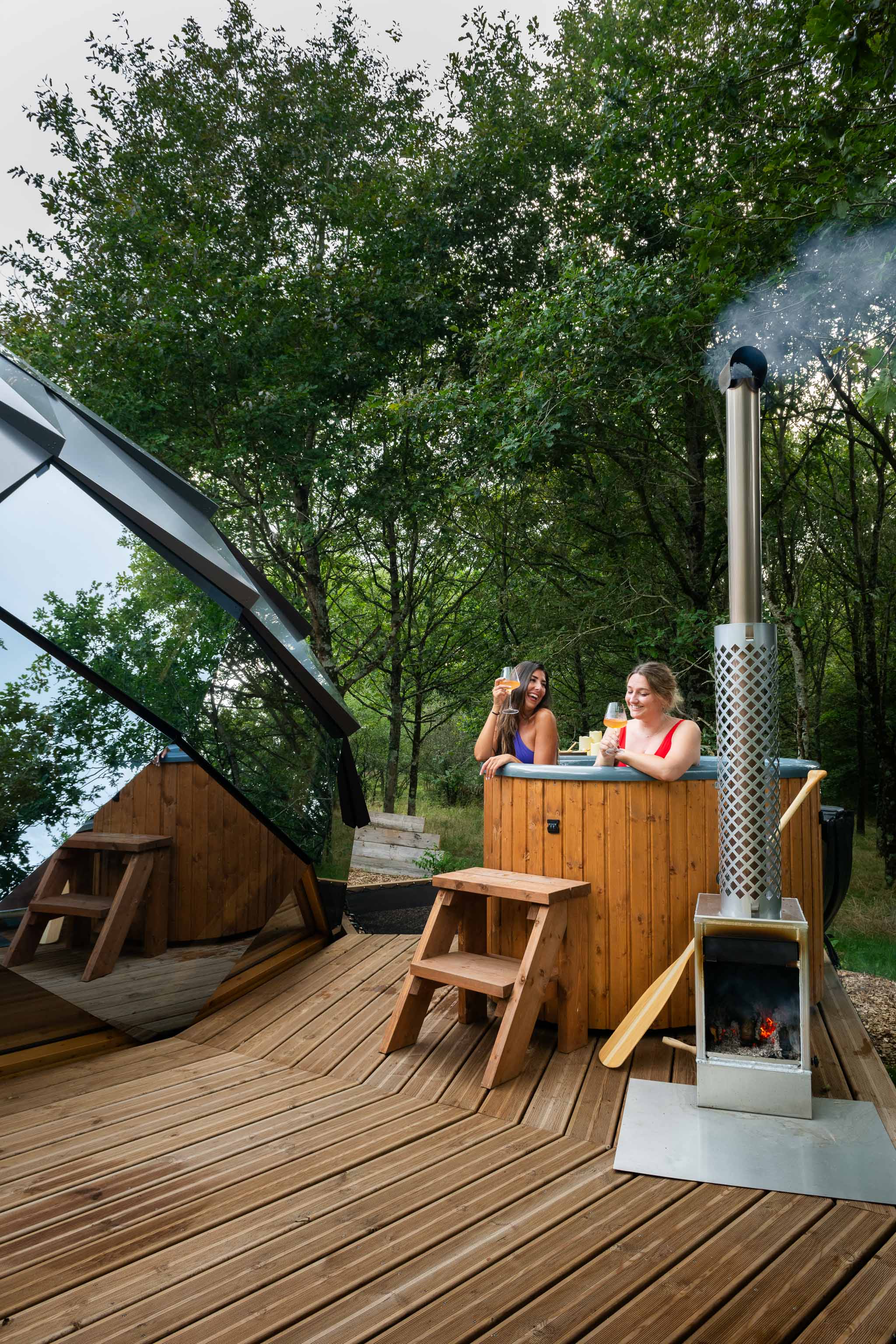 Le zome : Nuit sous les étoiles & spa privatif