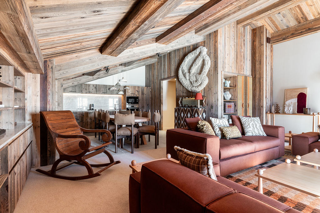 Suite Joly — Chalet privé avec spa à Mont d'Arbois (Haute-Savoie) à Saint-Gervais-les-Bains — espace de vie