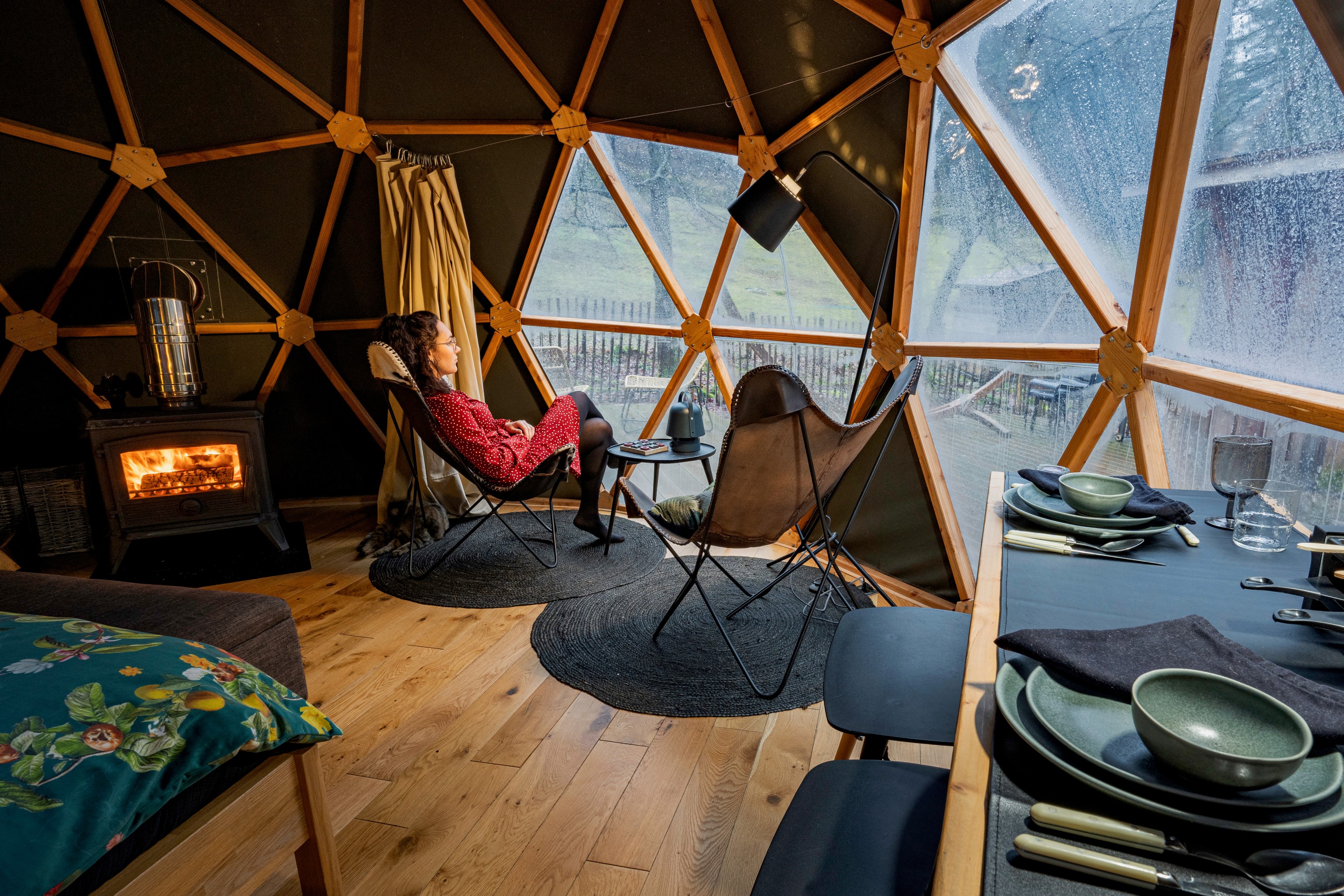 Dôme au milieu des Alpagas — Nuit étoilée à 840m d'altitude dans les Vosges à Épinal — salle de bain