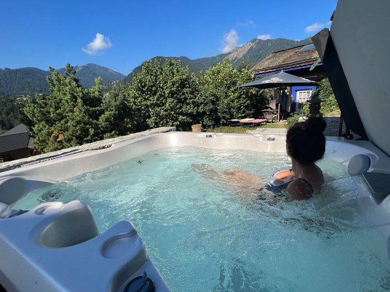 Le Petit Nid d'Amour — Chalet avec vue panoramique à Haute-Savoie à Montriond — cuisine