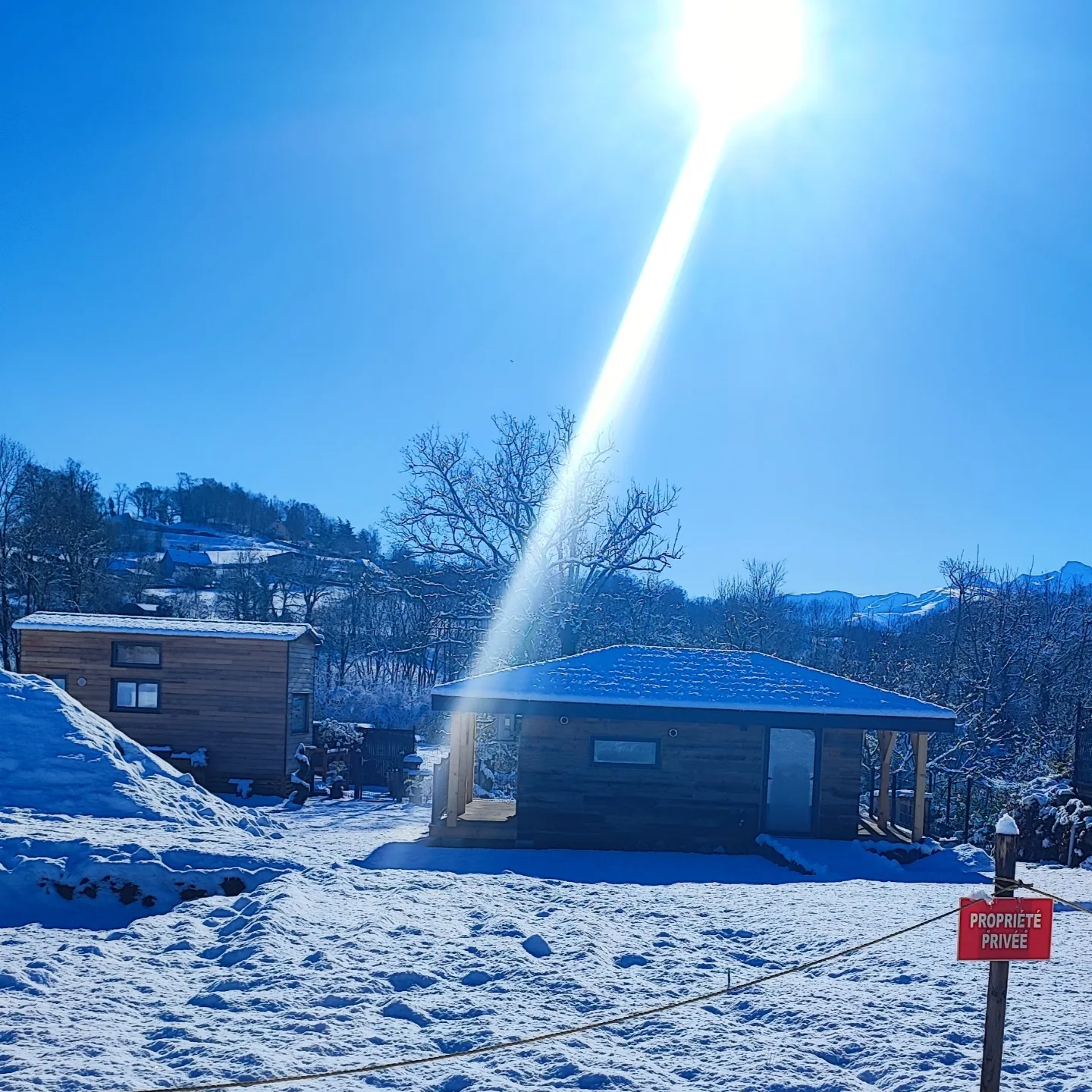 Cabane sur pilotis RMnature — Détente avec bain nordique à Lourdes à Lourdes — vue depuis la terrasse