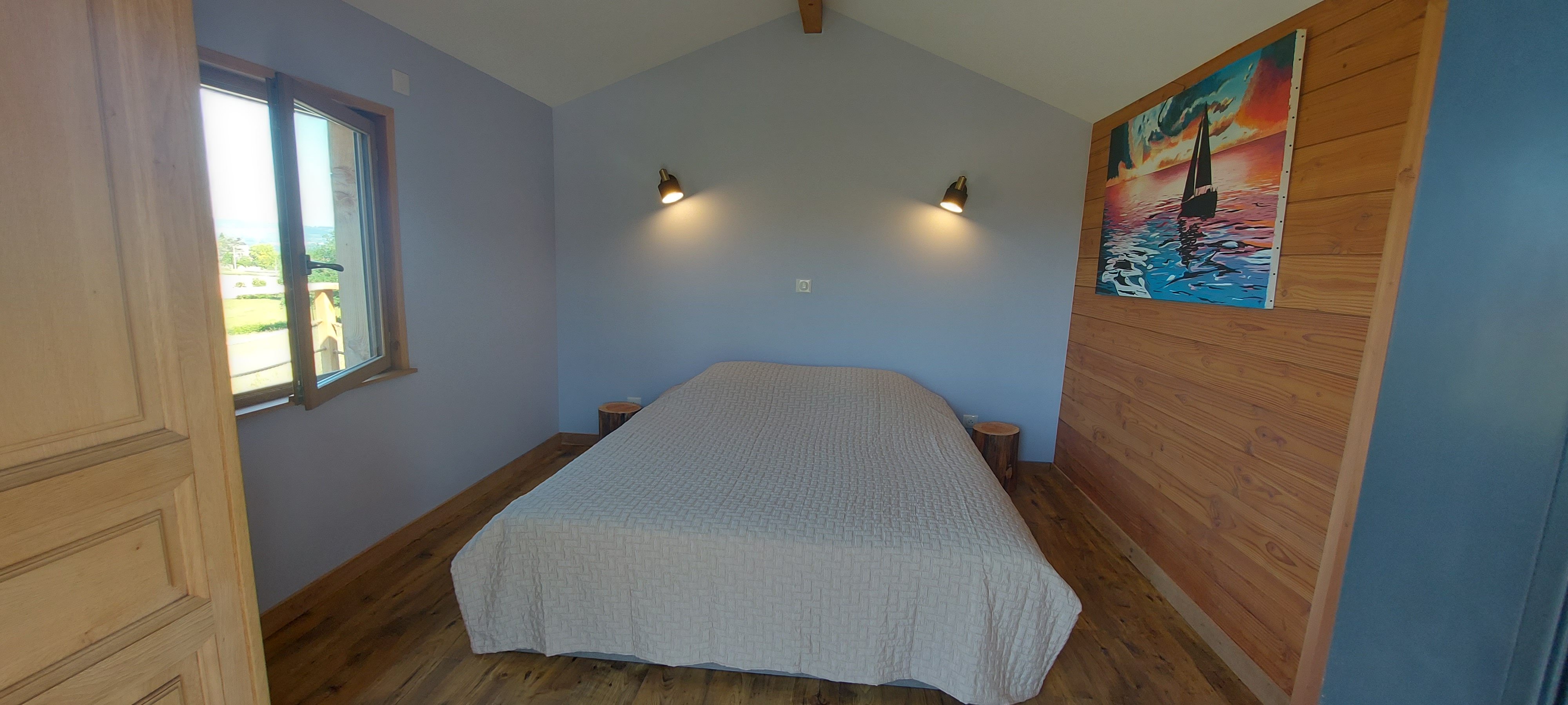 Wood & Spa — Cabane avec spa privatif à Chasselay (Rhône) à Chasselay — vue depuis la terrasse
