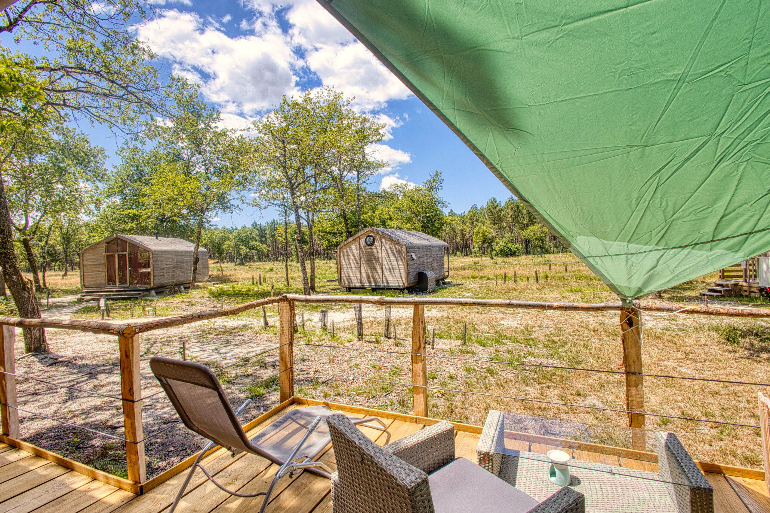 Brikawood — Cabane moderne avec spa à Gironde à Peysoup — vue intérieure