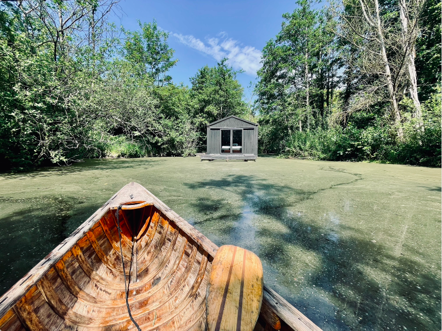 Lodge Flottant Rivage — Cabane sur l'eau avec spa à Somme