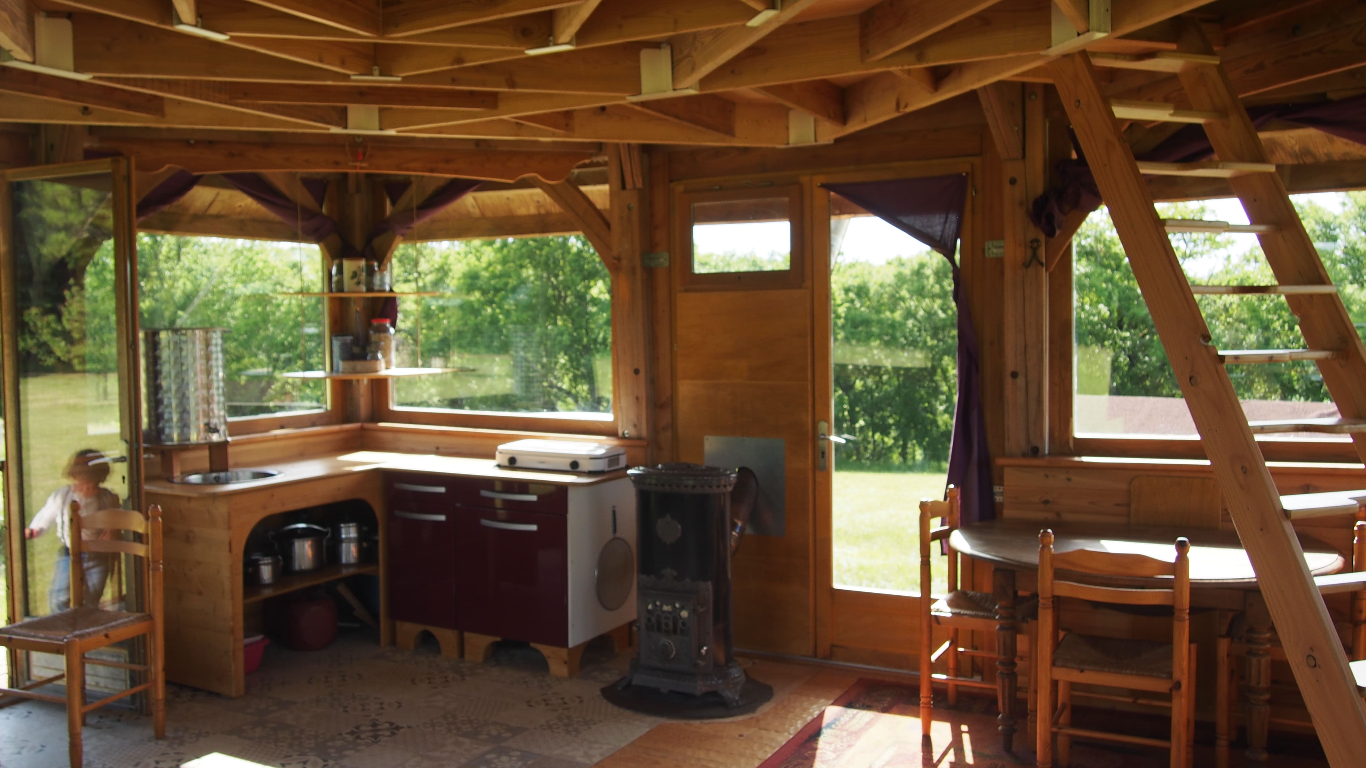 La Cabane du Pèlerin — Cabane avec spa à Lot-et-Garonne à Lafitte-sur-Lot — salle de bain