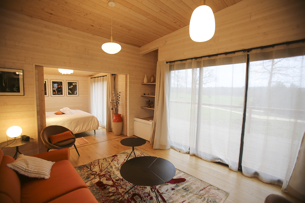 Lodge Spa Secret avec Jacuzzi — Ecolodge relaxant en Dordogne à Bergerac — salle de bain