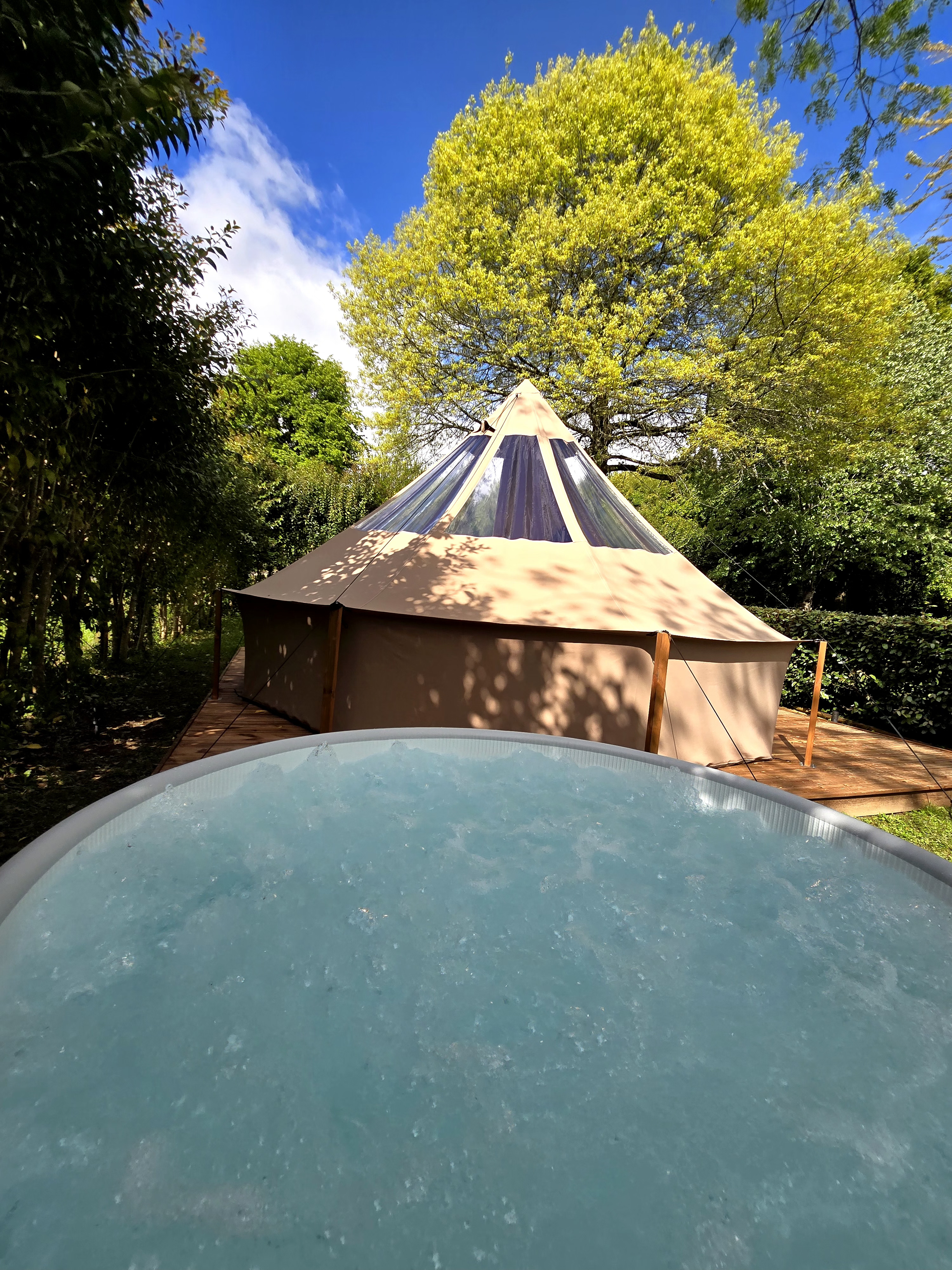 Tipi Orion — Nuit étoilée à 2 dans les Landes à Mont-de-Marsan — vue intérieure