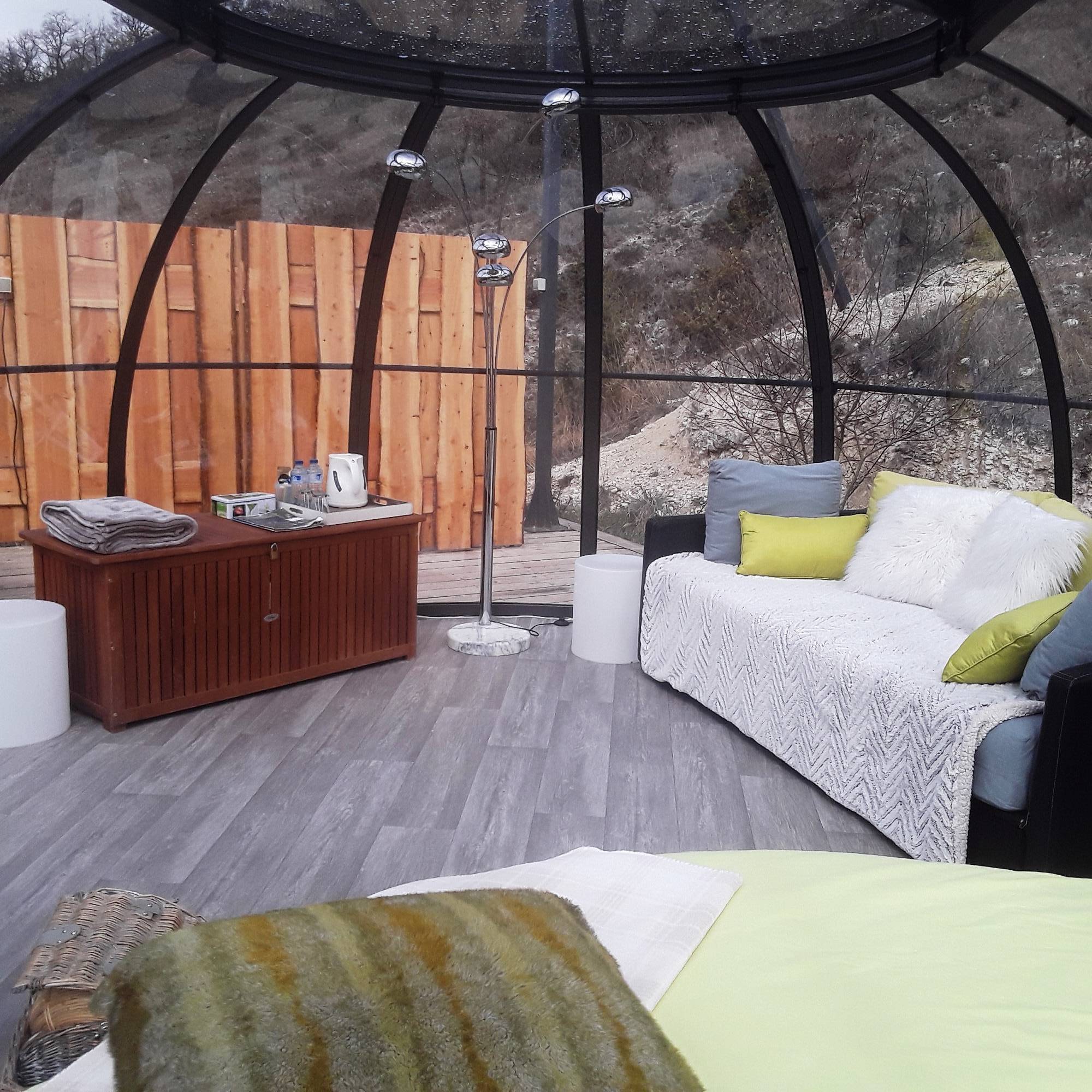 Dôme Prestige : une expérience unique en pleine nature à Labastide De Penne — vue depuis la terrasse