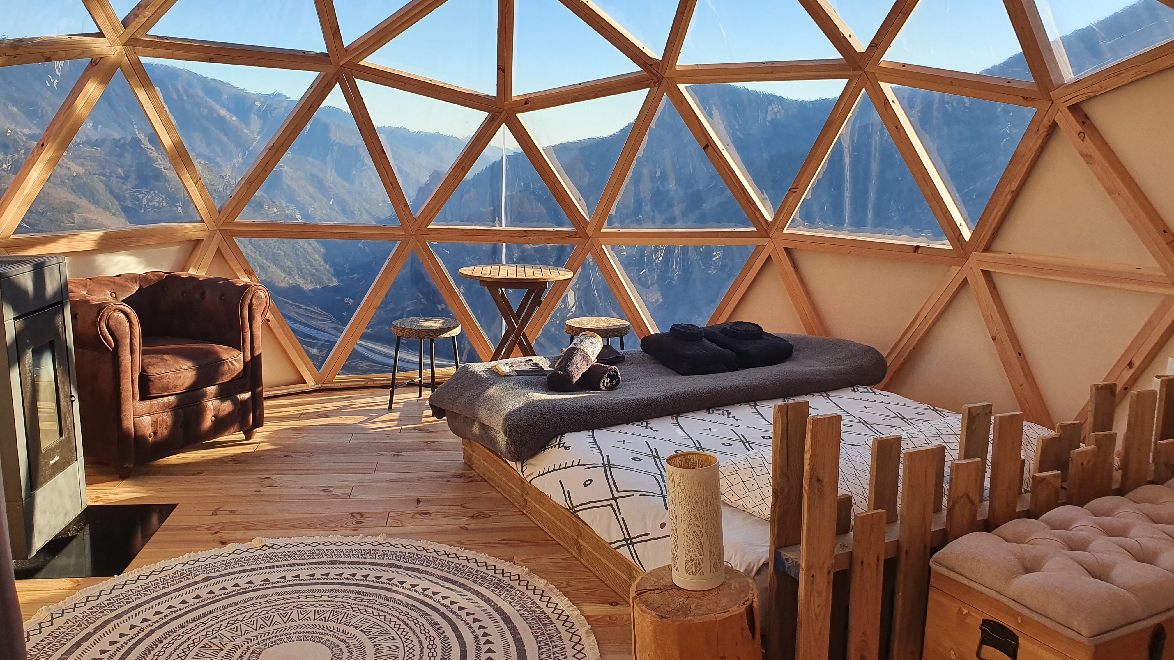 Dôme les 3 Flocons — Nuit romantique avec vue panoramique à 1100m en Alpes-Maritimes à Nice — vue depuis la terrasse