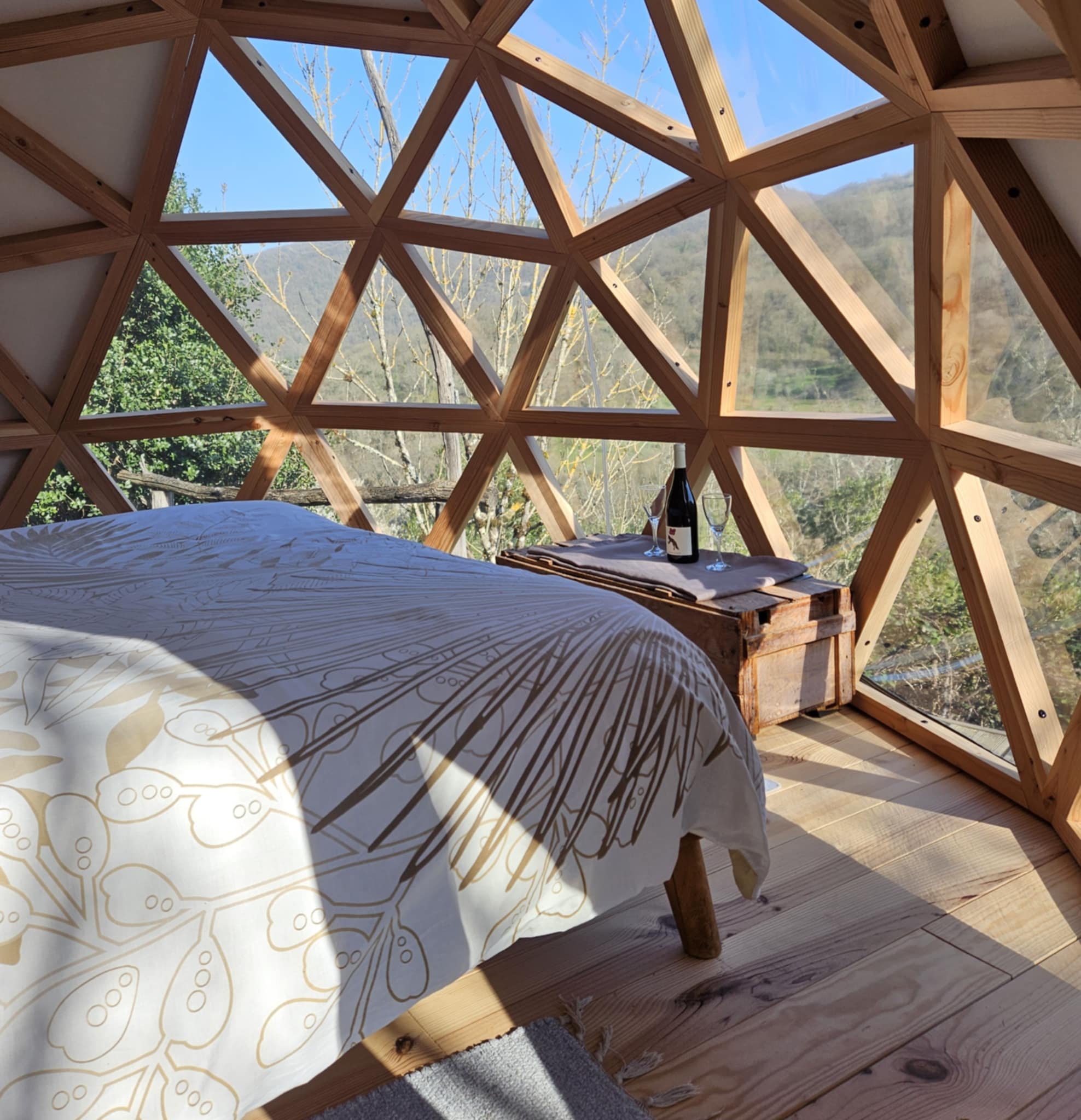 Dôme Sweet Dream & Spa — Évasion avec vue rivière à Aveyron à Soulié du Tarn — chambre
